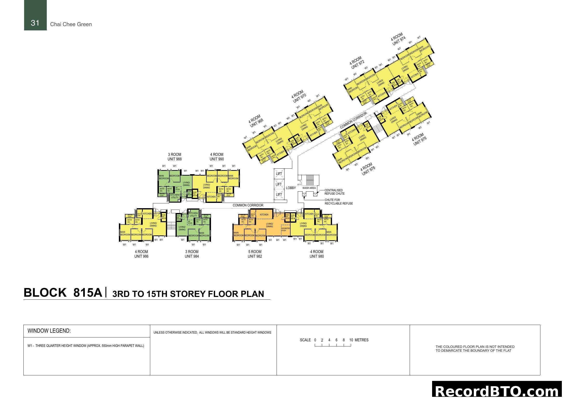 Block 815A 3rd to 15th Storey Floor Plan