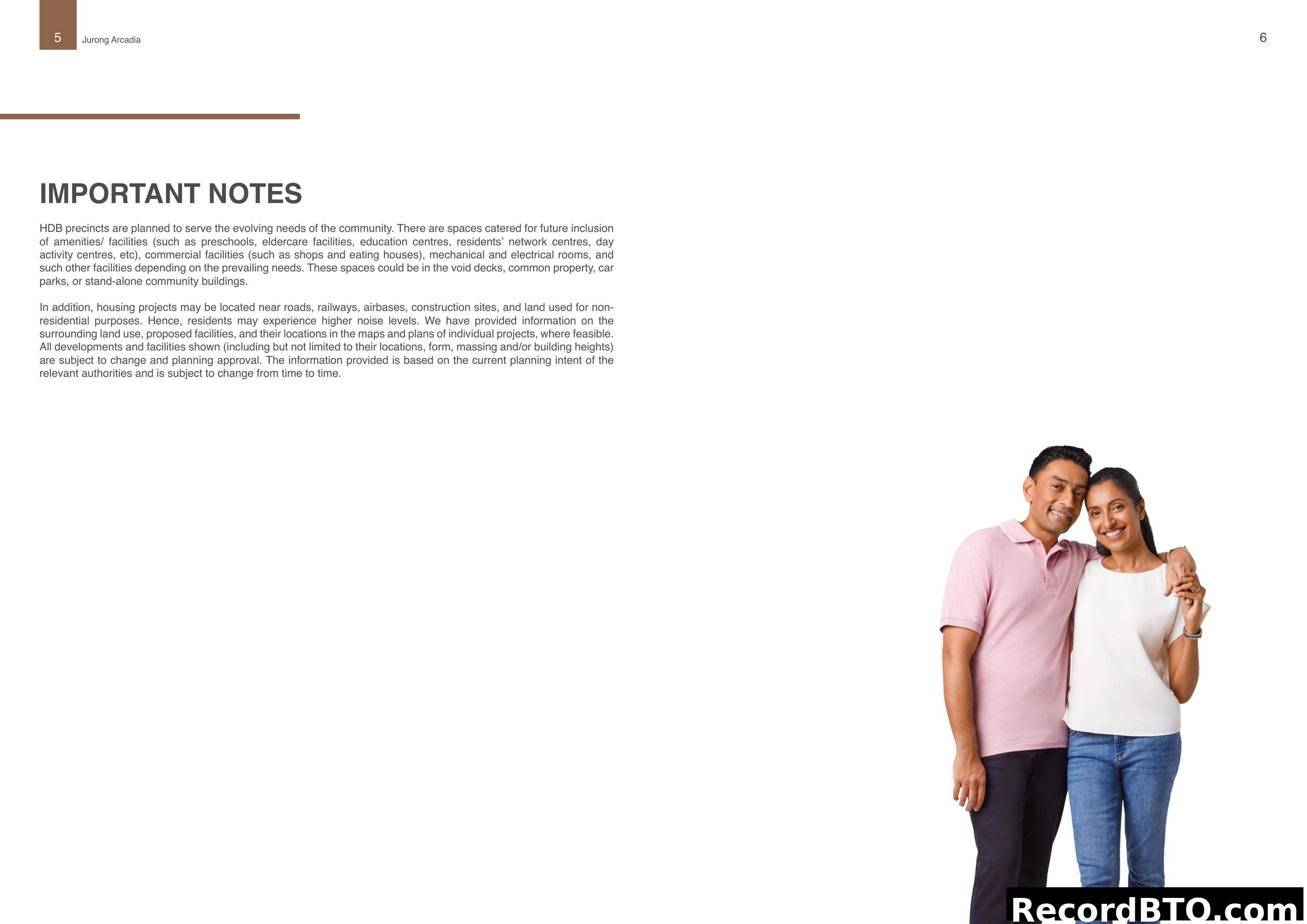 Jurong Arcadia Important Notes