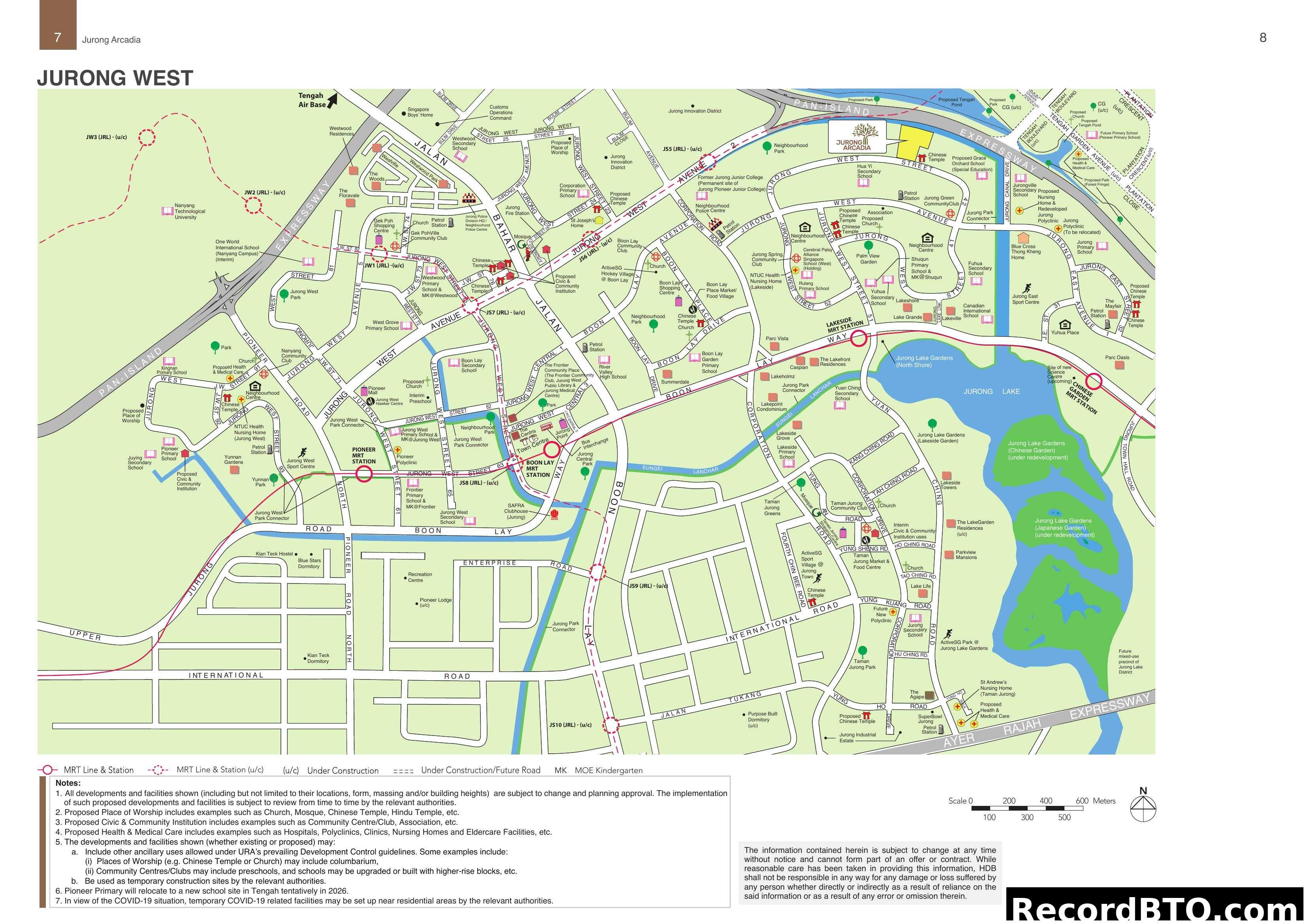 Jurong Arcadia Location Map