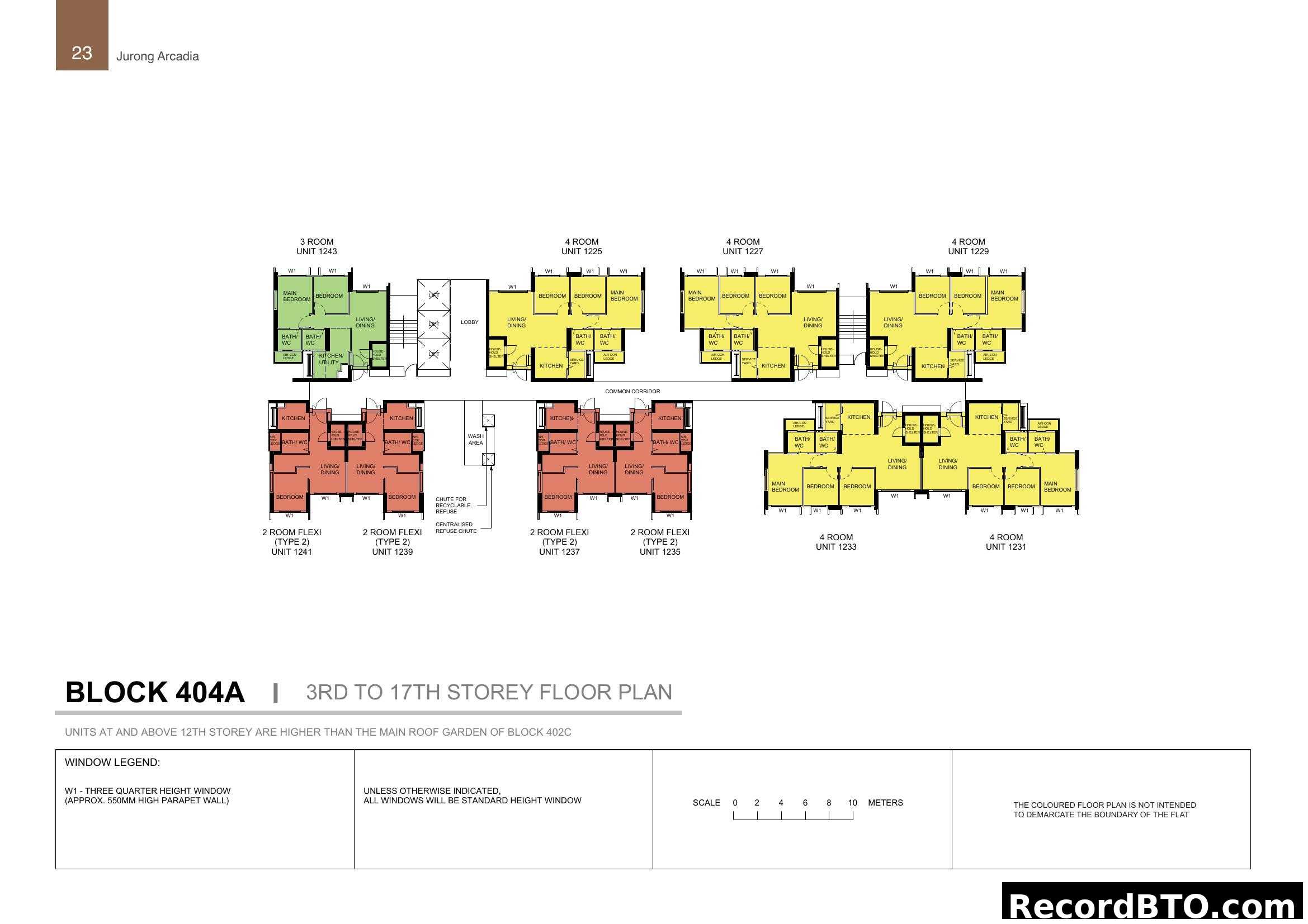 Block 404A 3rd to 17th Storey Floor Plan - Jurong Arcadia