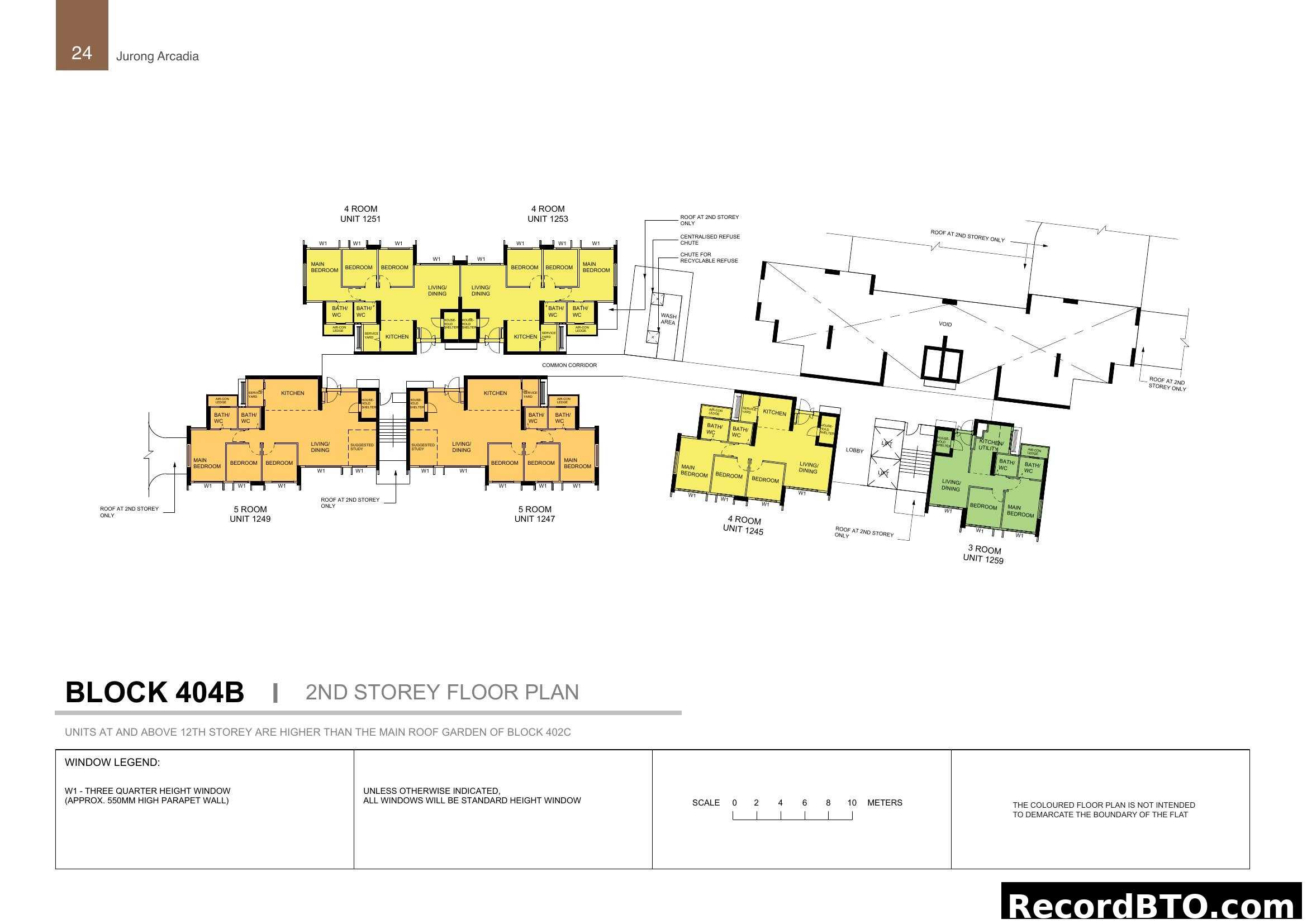 Block 404B 2nd Storey Floor Plan - Jurong Arcadia