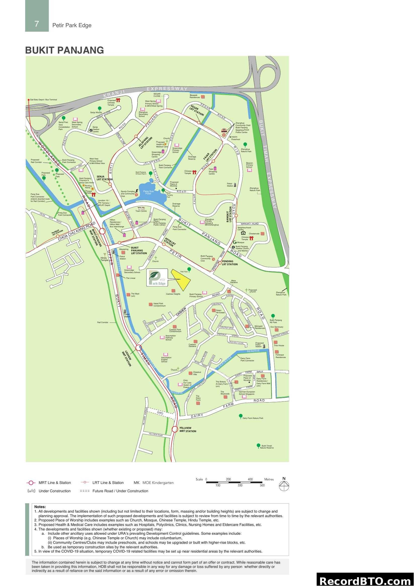 Bukit Panjang Petir Park Edge Location Map