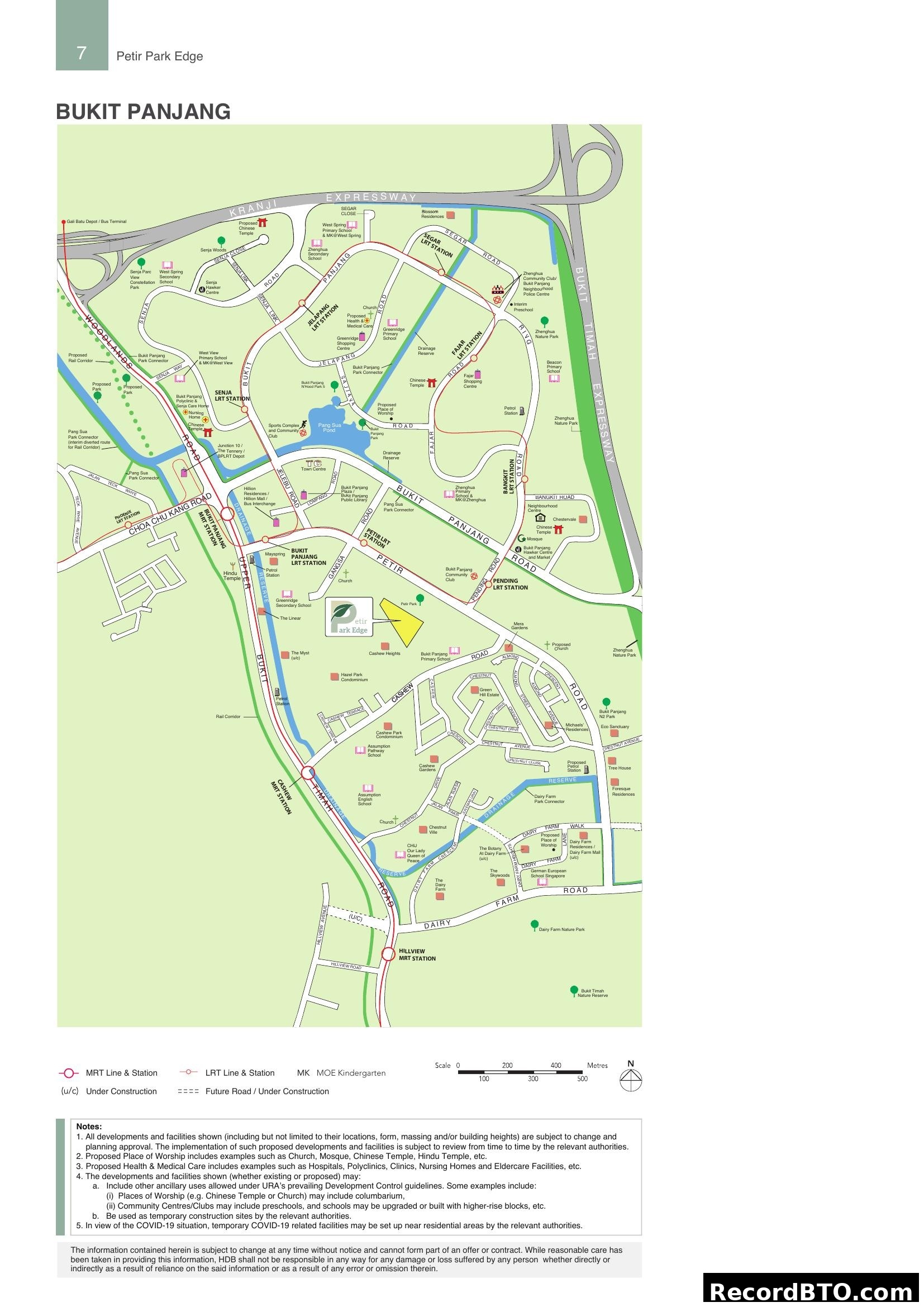 Bukit Panjang Petir Park Edge Location Map