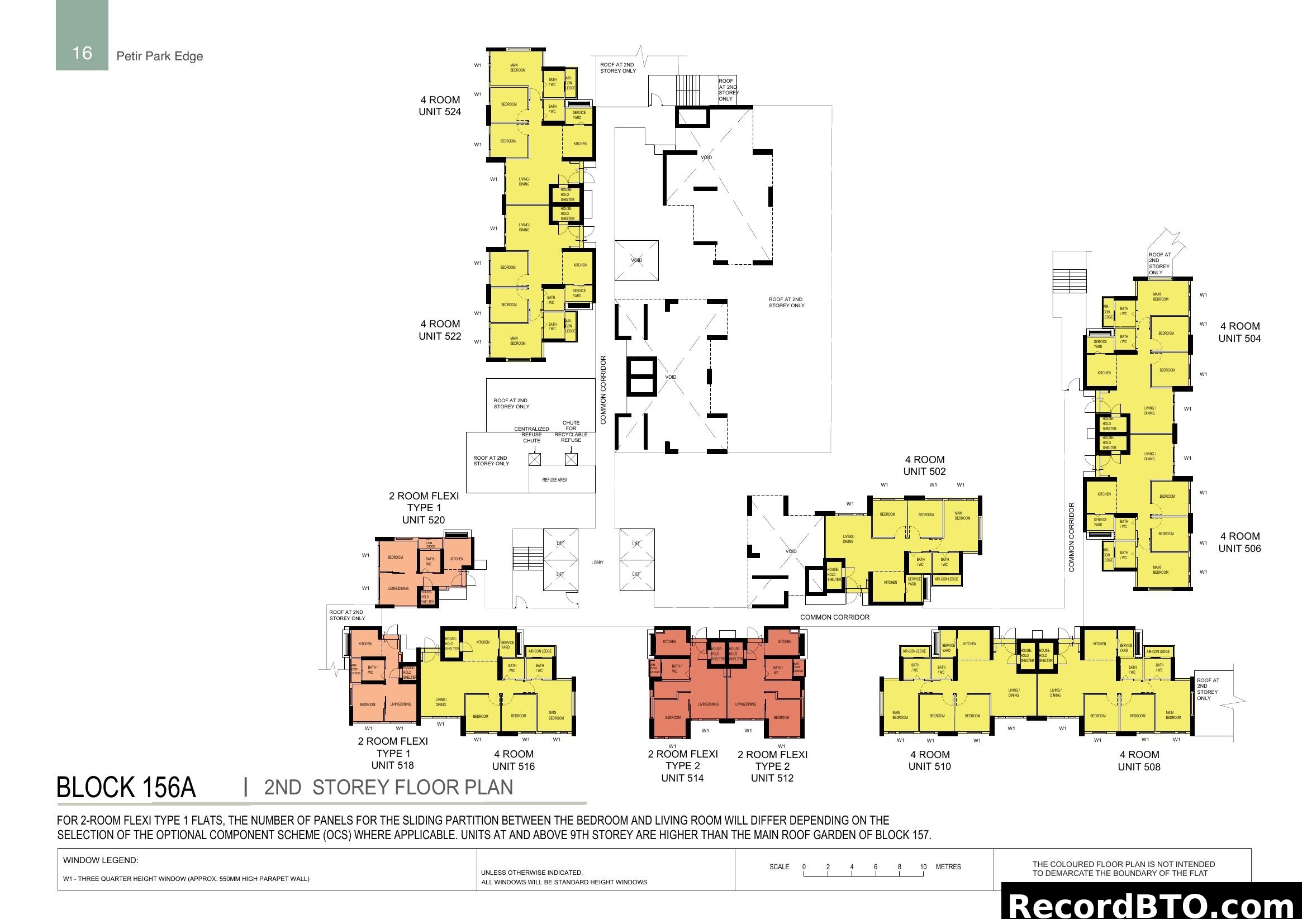 Block 156A - 2nd Storey Floor Plan (Petir Park Edge)