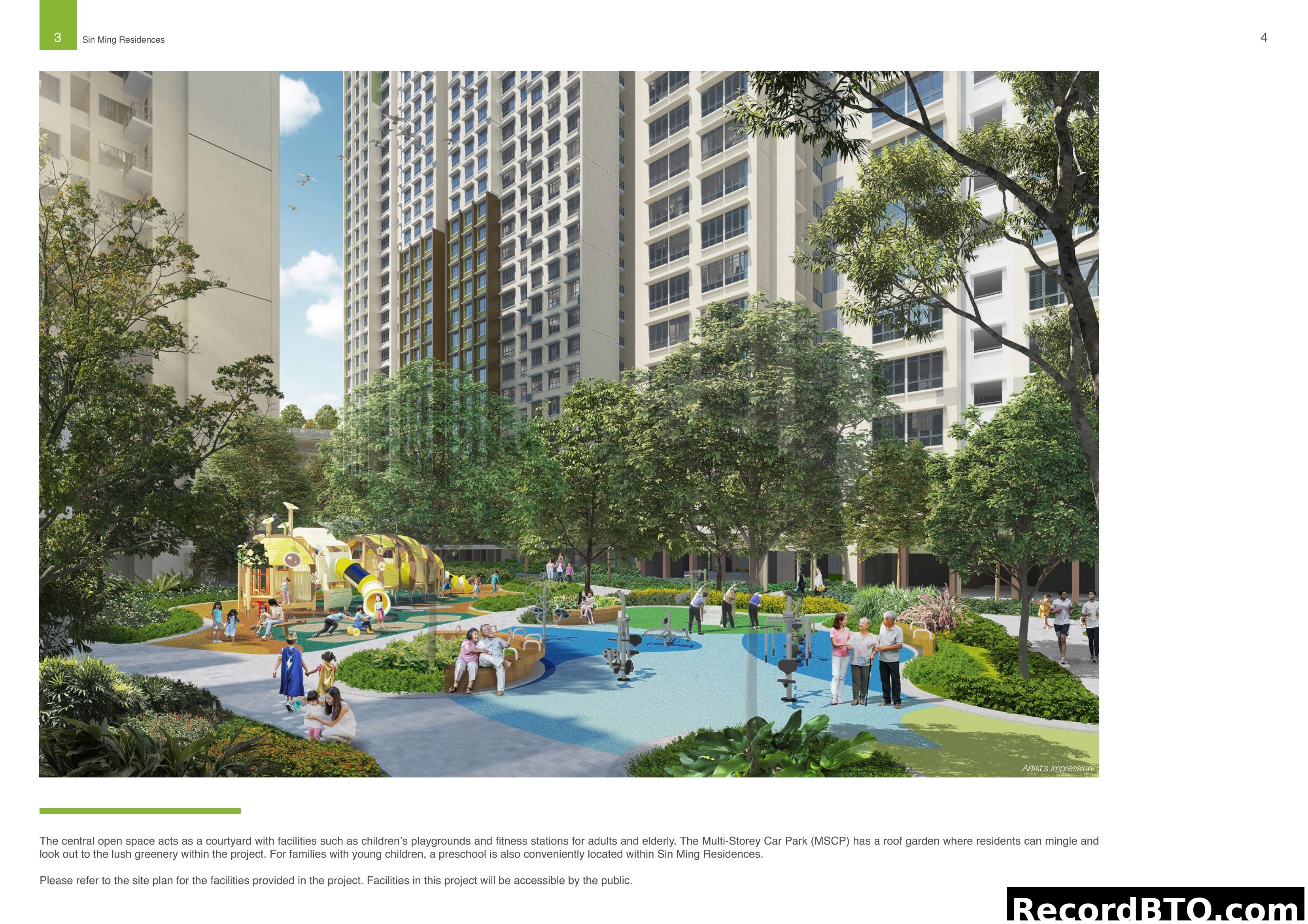 Sin Ming Residences: Central Courtyard & Facilities
