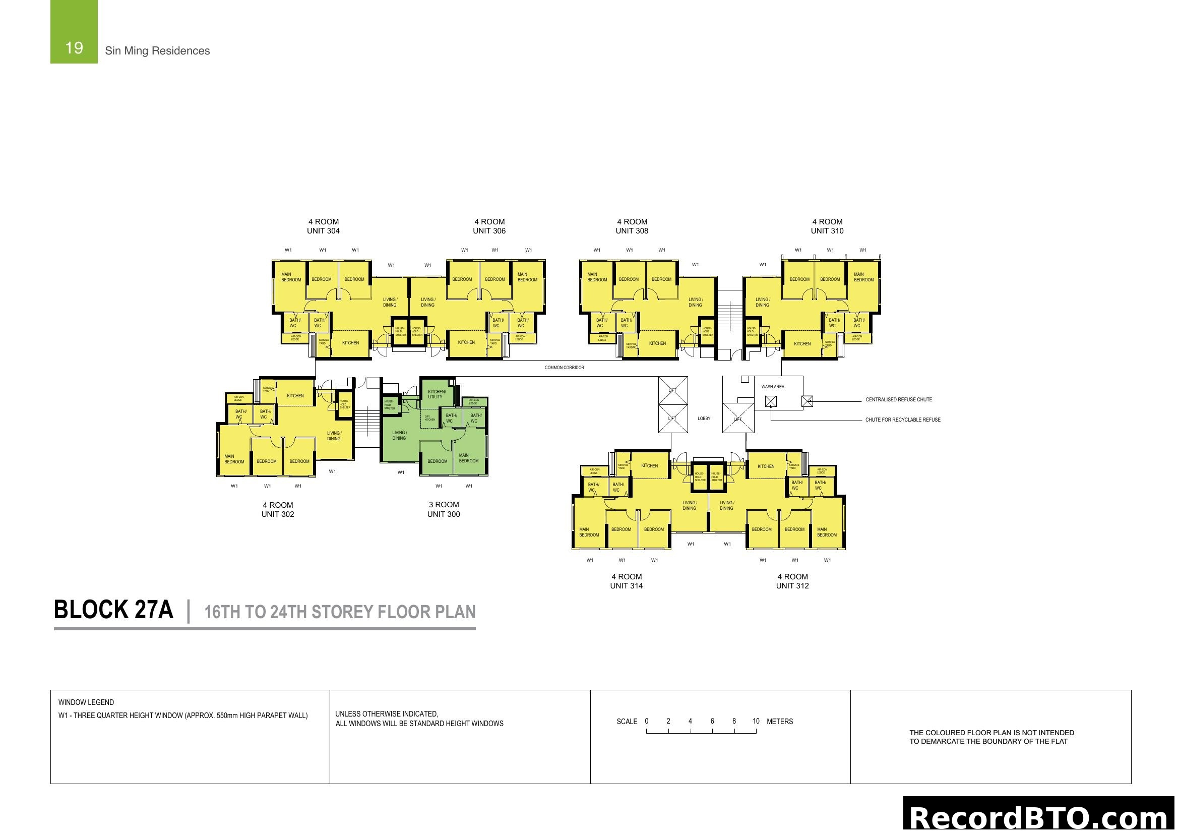 Block 27A Floor Plan (16th to 24th Storey)