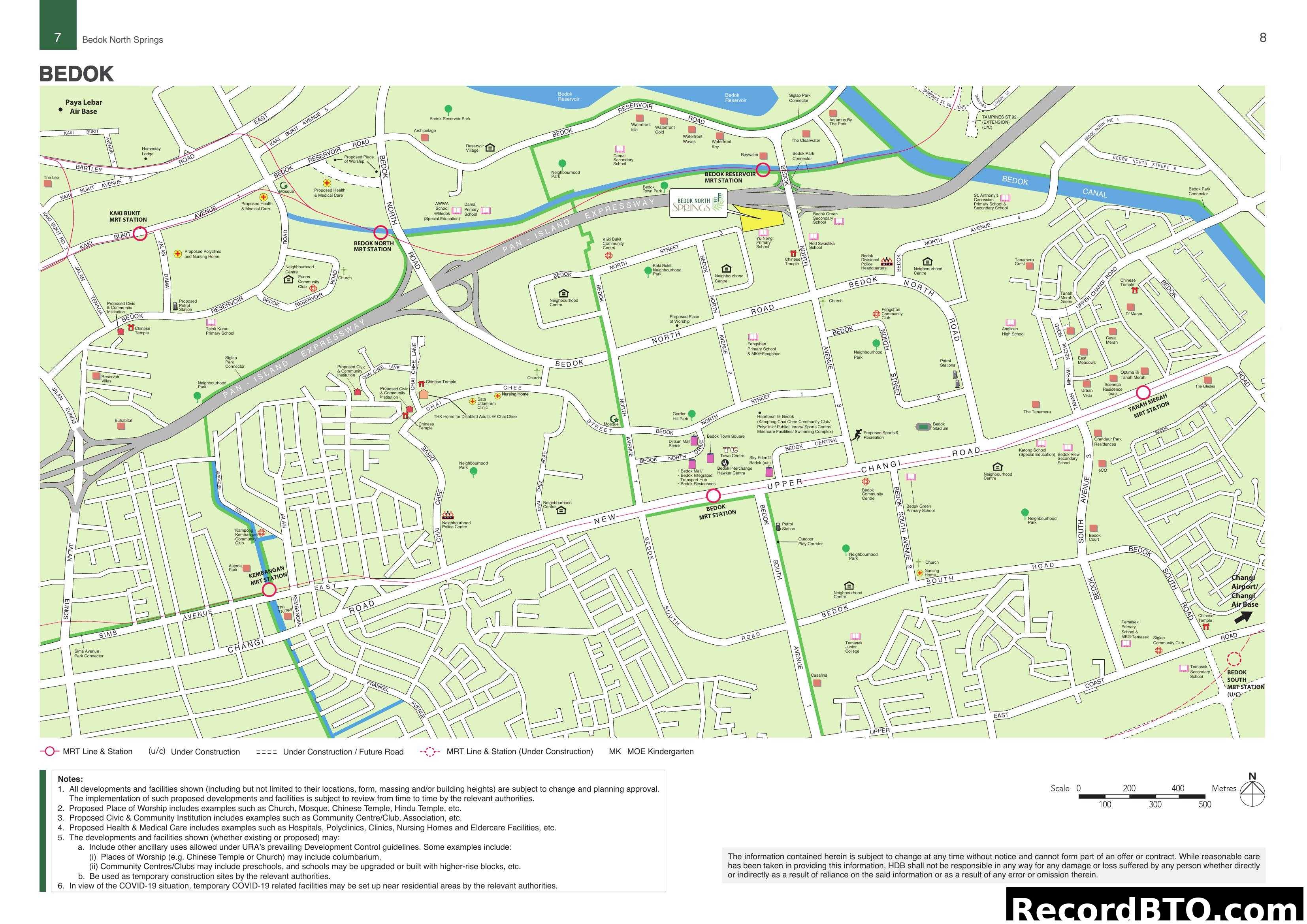 Bedok North Springs Location Map