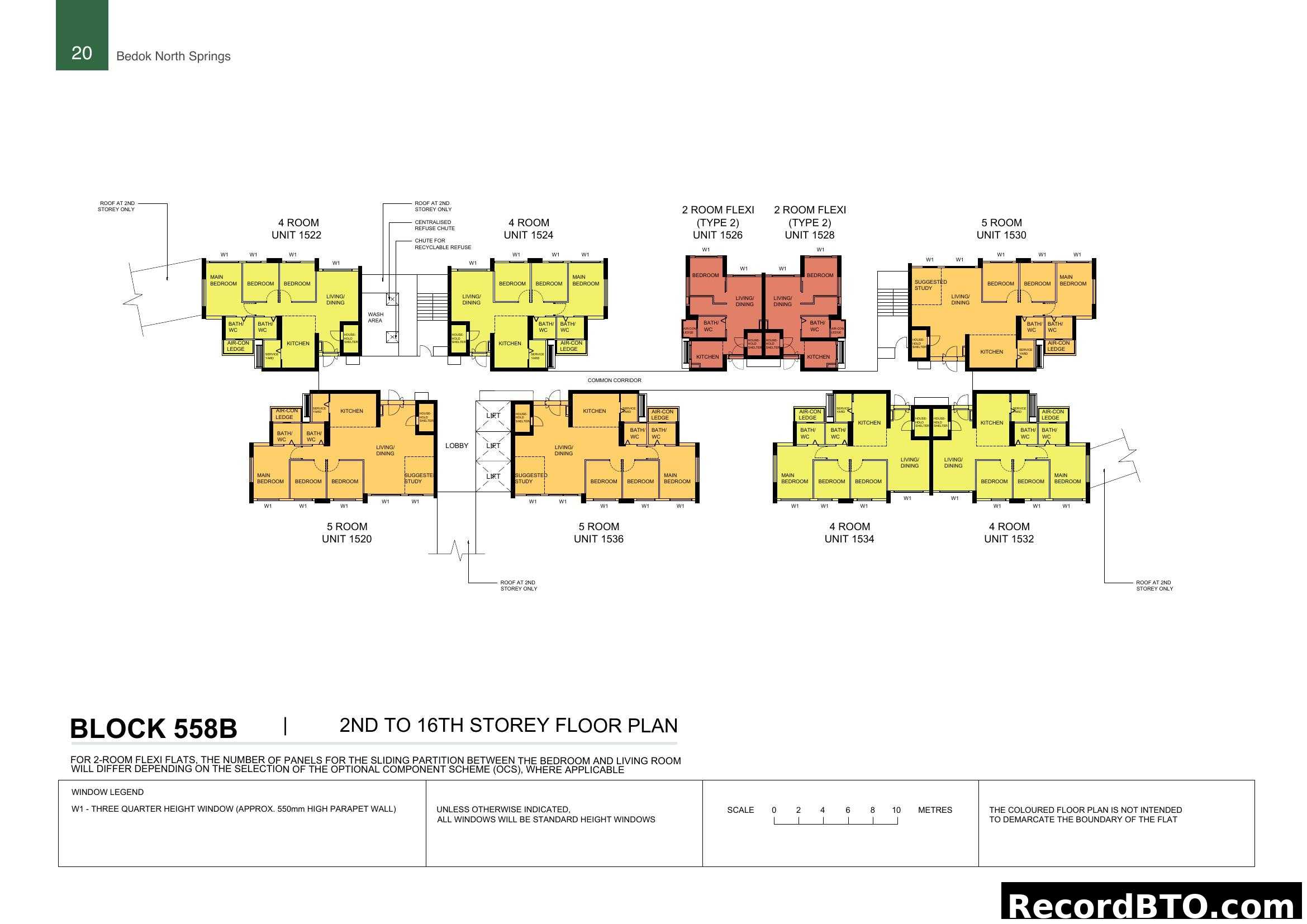 Block 558B - 2nd to 16th Storey Floor Plan