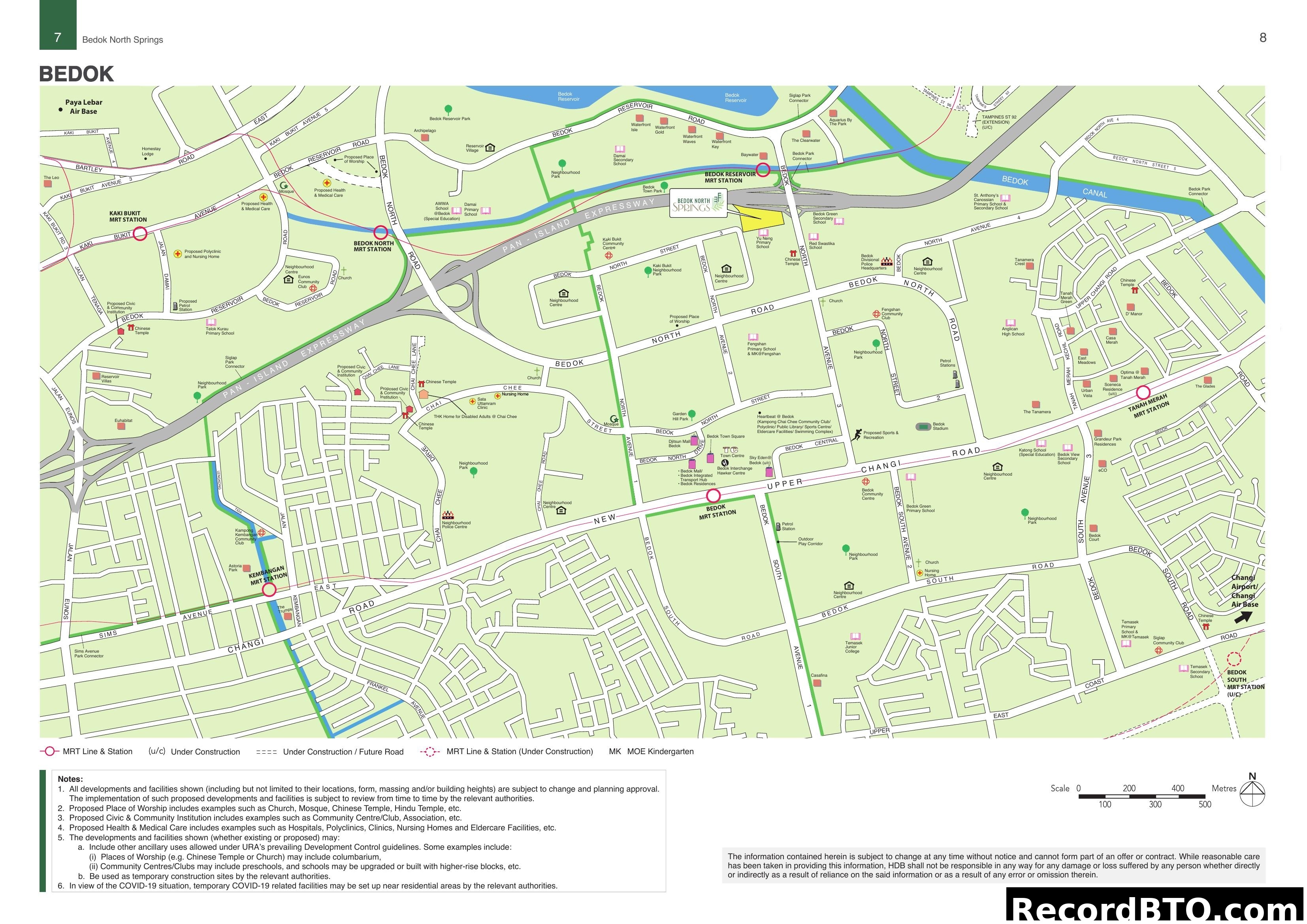 Bedok North Springs Location Map