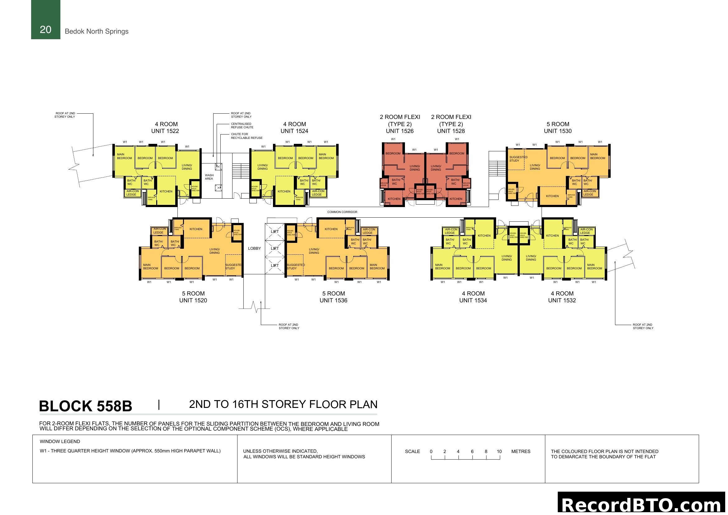 Block 558B - 2nd to 16th Storey Floor Plan