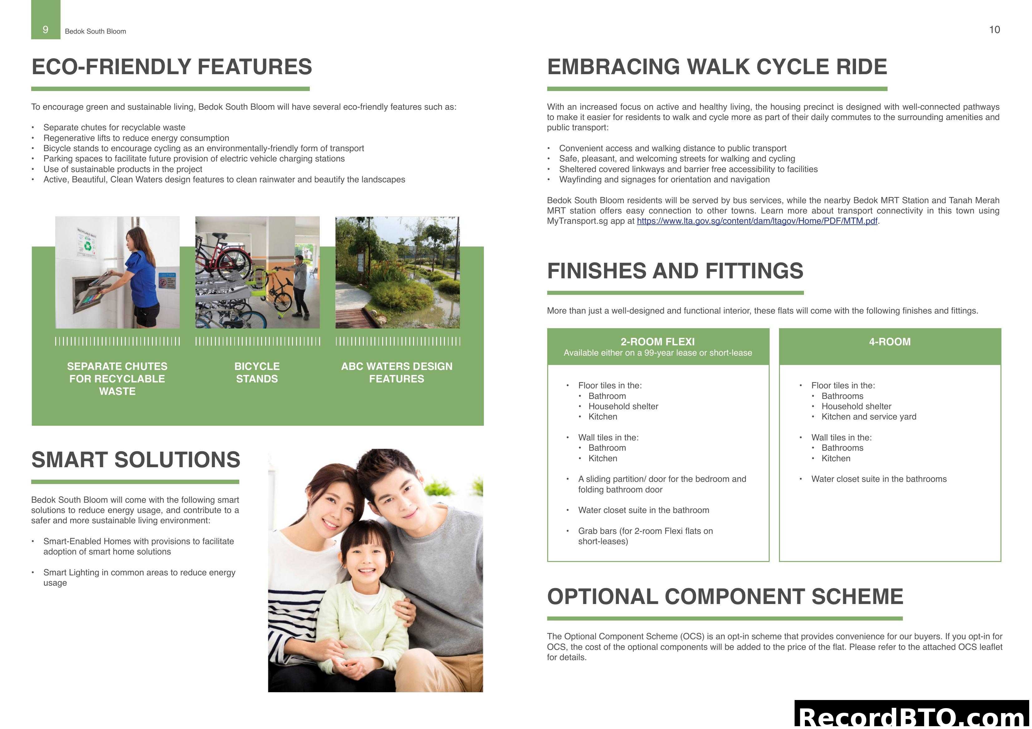 Eco-Friendly, Walk-Cycle, Finishes & Smart Solutions