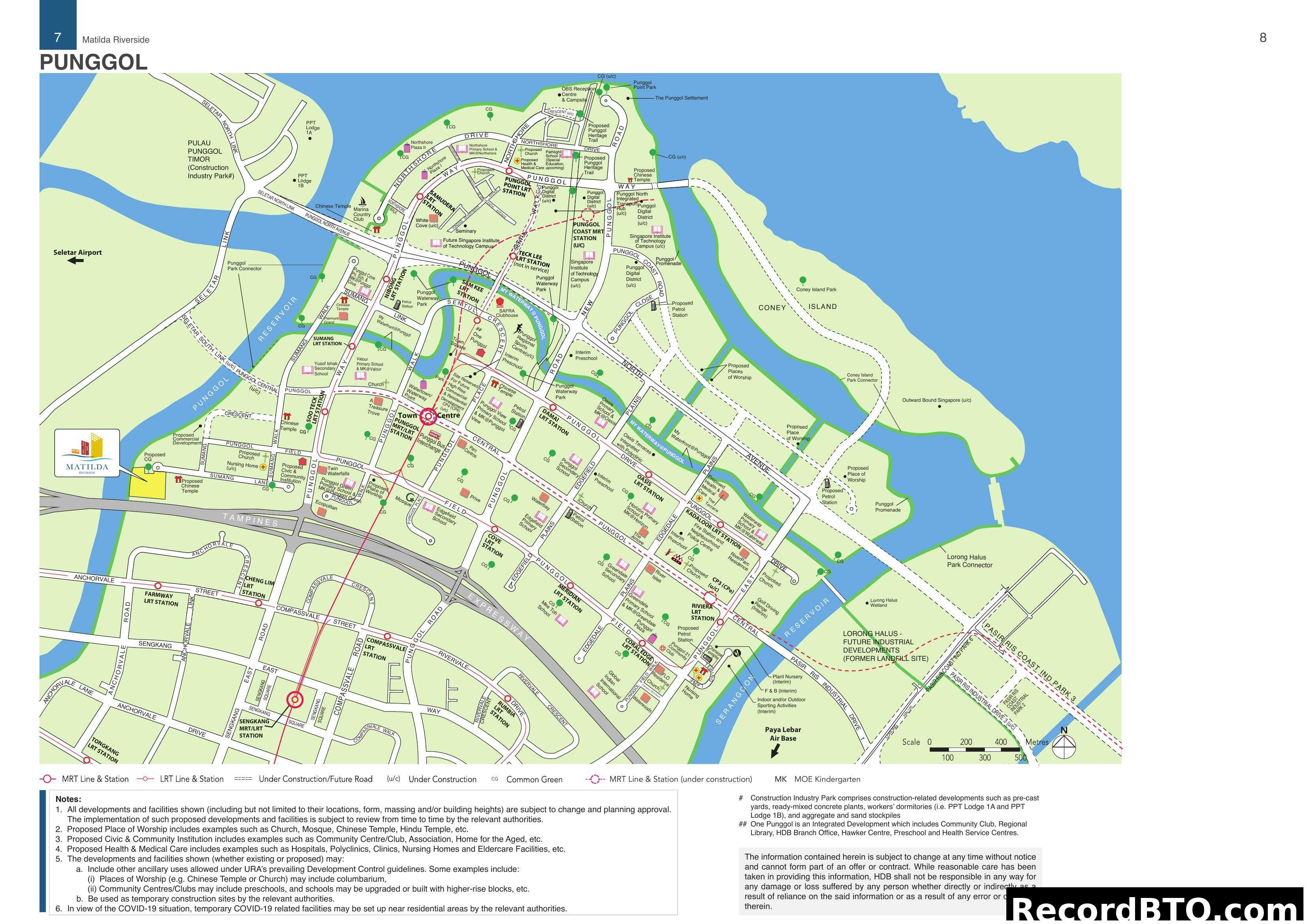 Punggol Location Map with Future Developments