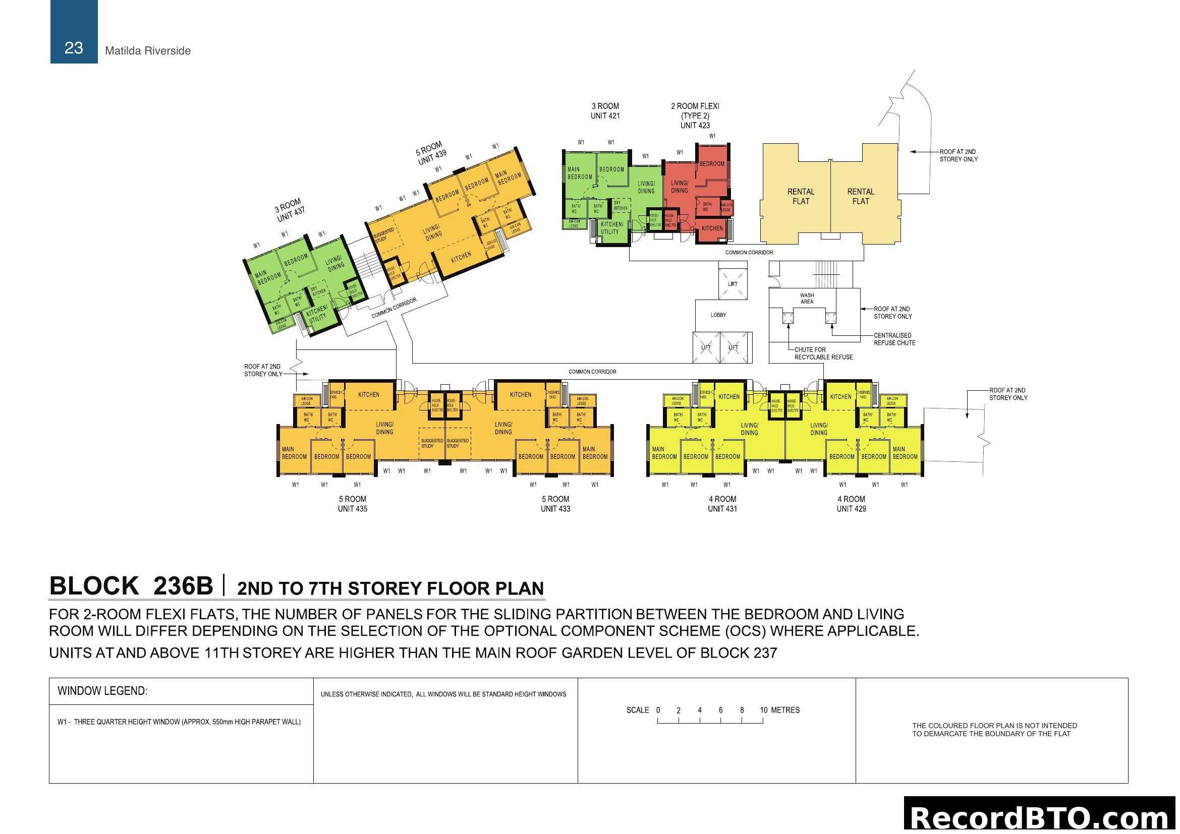 Block 236B Floor Plan (2nd to 7th Storey)
