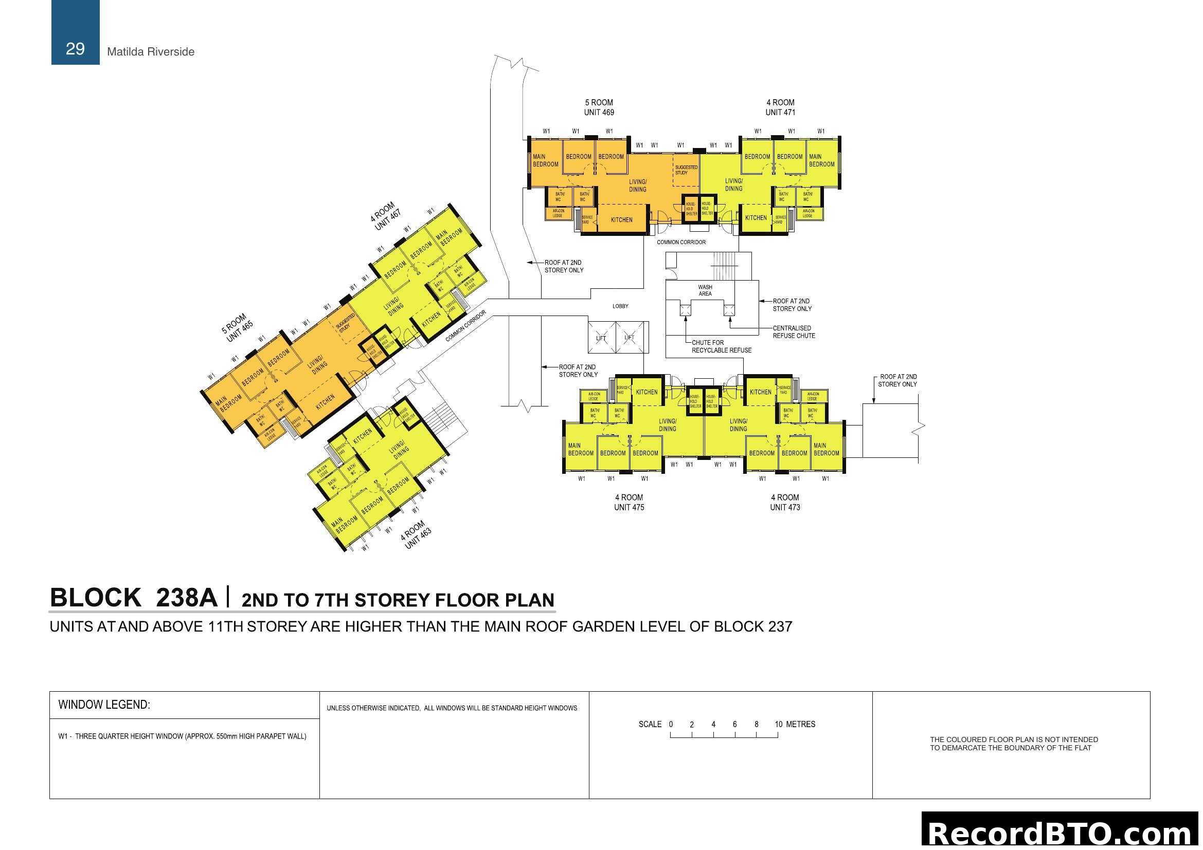 Block 238A 2nd-7th Storey Floor Plan, Matilda Riverside