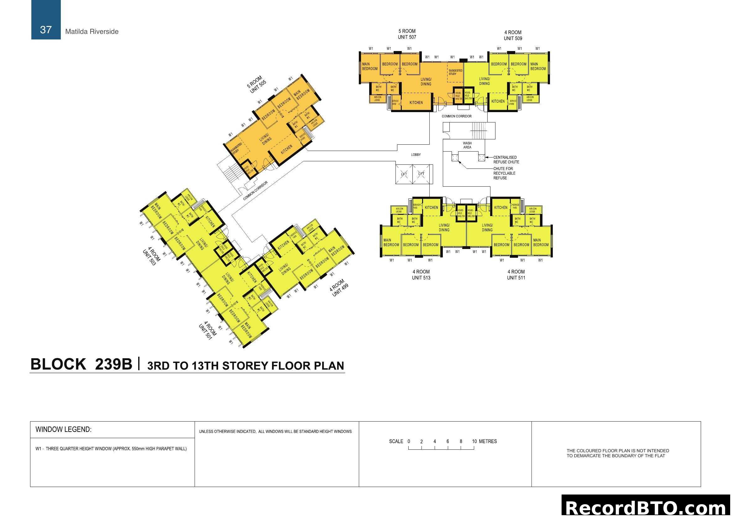 Block 239B 3rd to 13th Storey Floor Plan