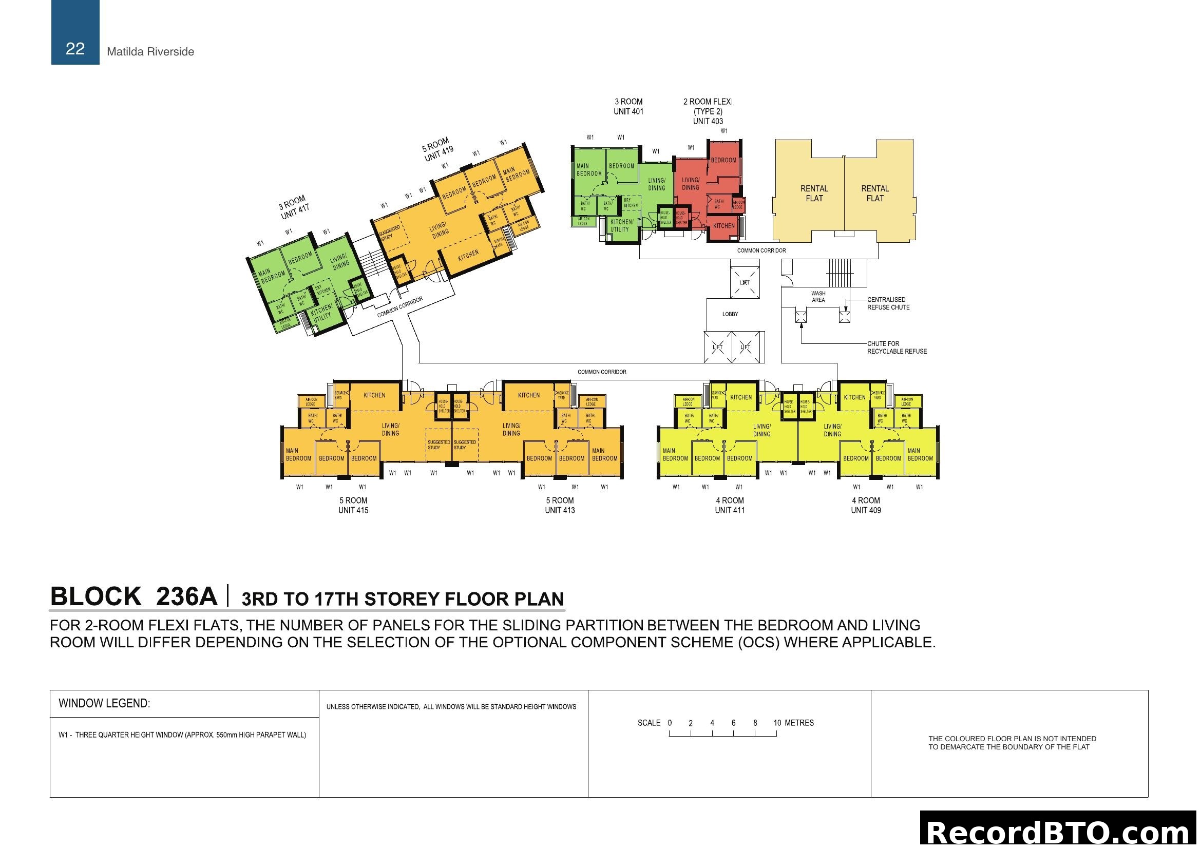 Block 236A 3rd to 17th Storey Floor Plan