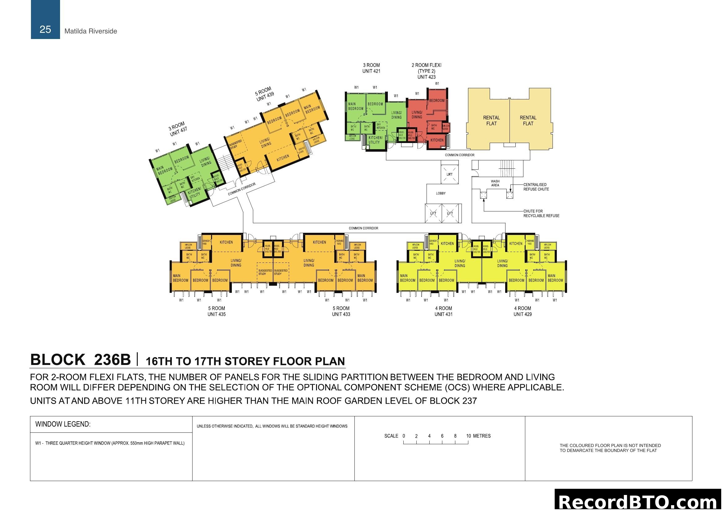 Matilda Riverside Block 236B Floor Plan (16th-17th Storey)