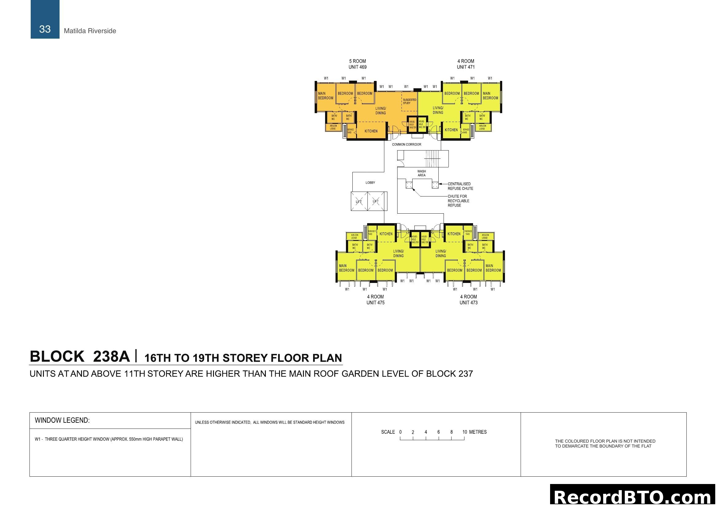 Block 238A | 16th to 19th Storey Floor Plan