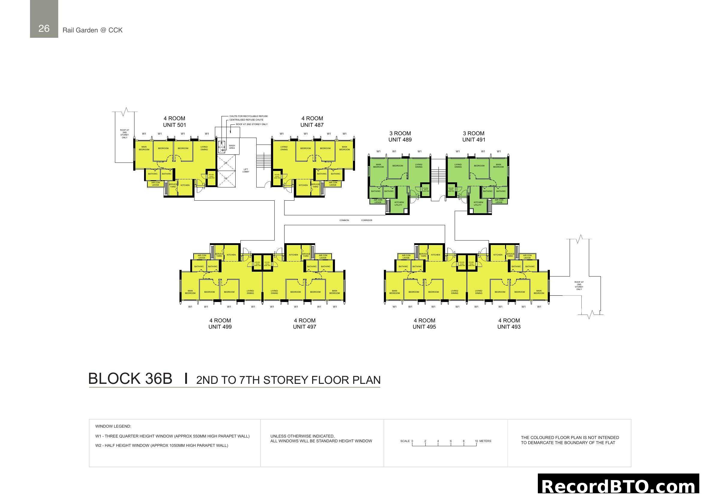 Block 36B 2nd-7th Storey Floor Plan - Rail Garden @ CCK