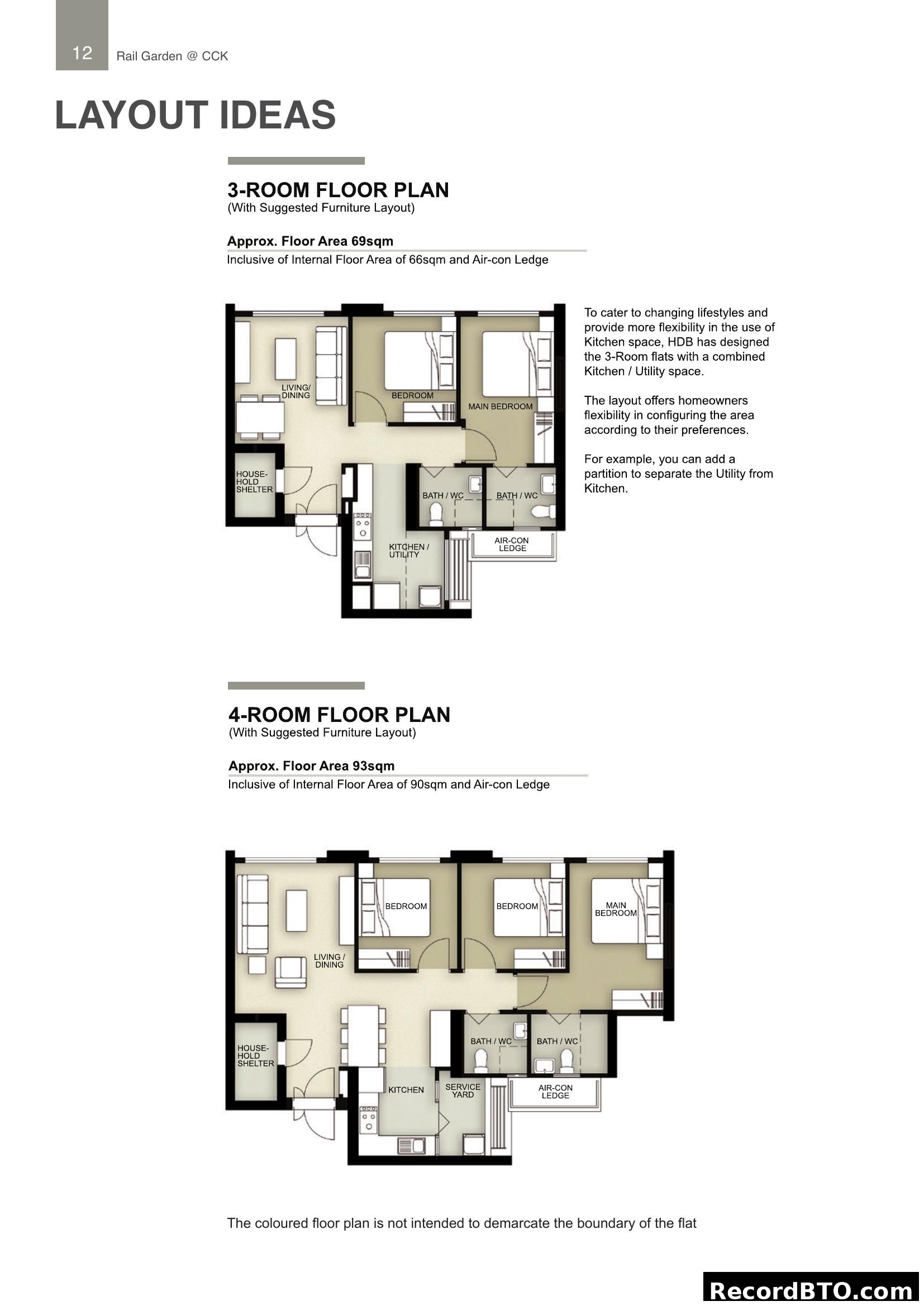 Layout Ideas: 3- and 4-Room Floor Plans