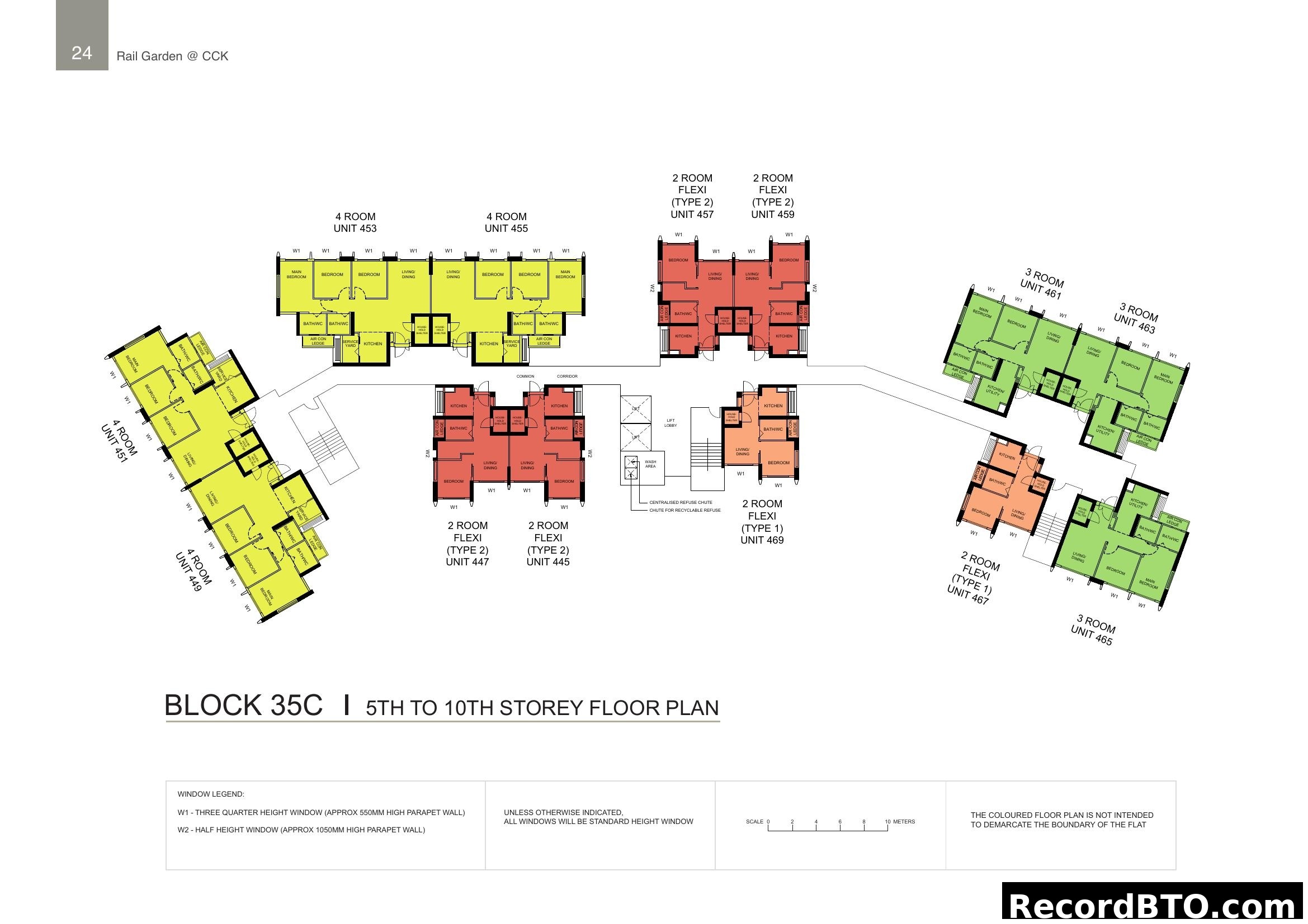 Block 35C (5th-10th Storey) Floor Plan - Rail Garden @ CCK