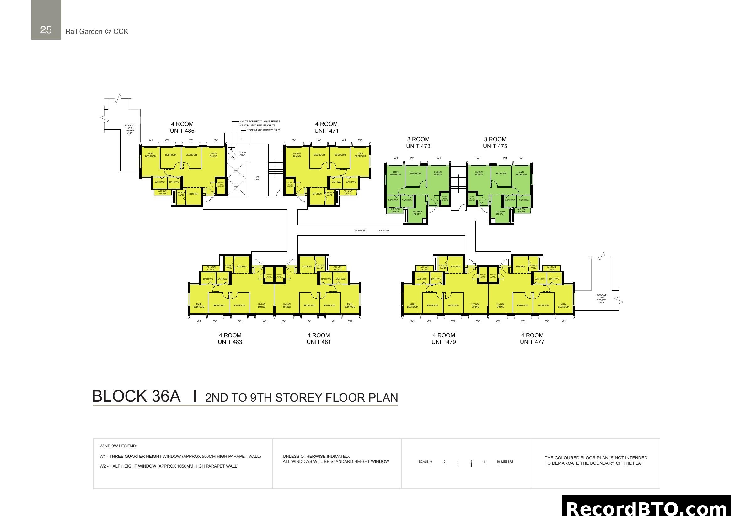 Block 36A 2nd-9th Storey Floor Plan - Rail Garden @ CCK