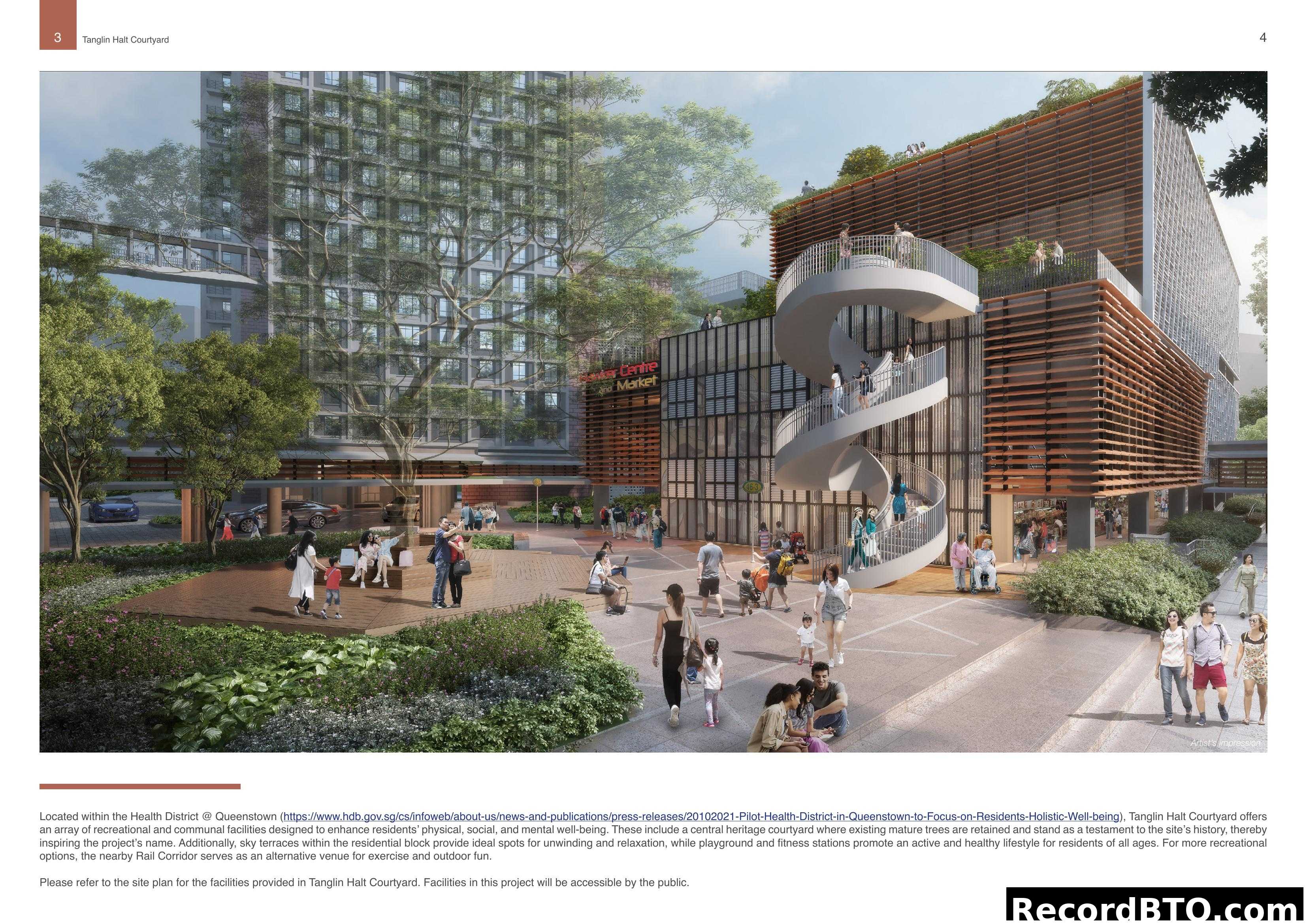 Tanglin Halt Courtyard Artist Impression