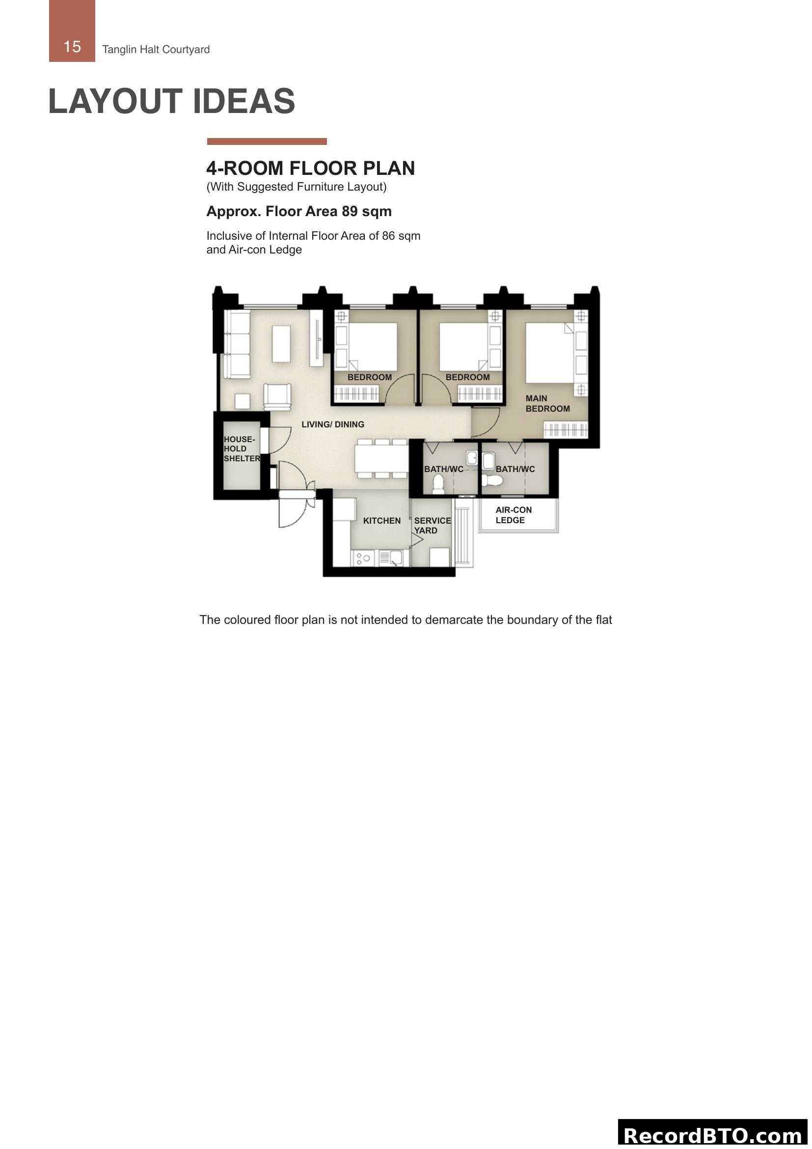 4-Room Floor Plan (Tanglin Halt Courtyard)
