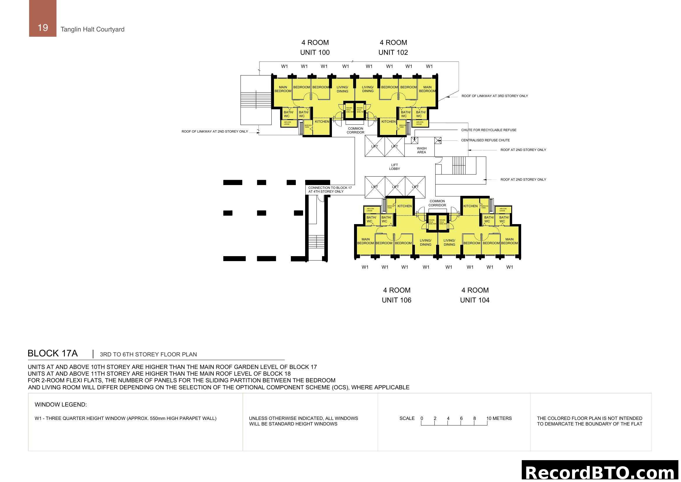 Tanglin Halt Courtyard Block 17A 3rd-6th Storey Floor Plans