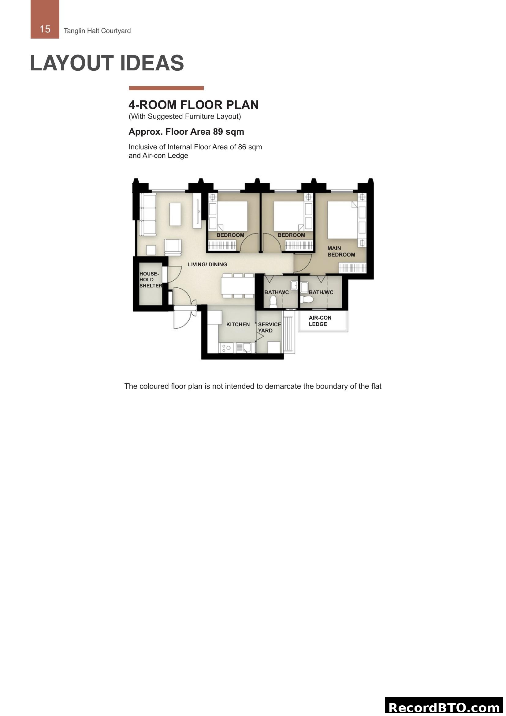 4-Room Floor Plan (Tanglin Halt Courtyard)