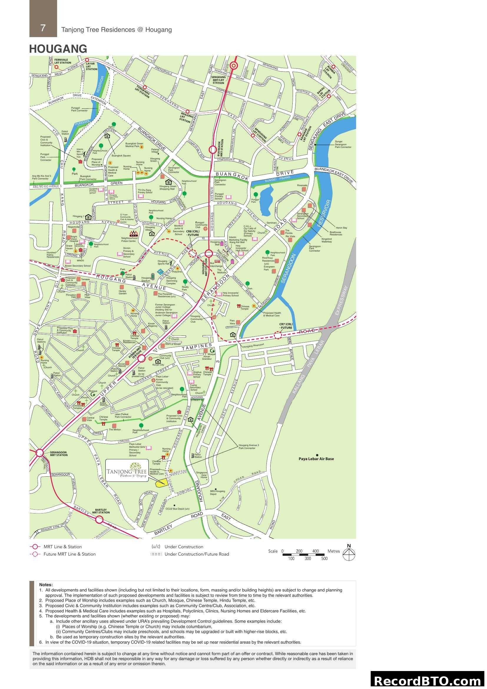 Tanjong Tree Residences @ Hougang Location Map