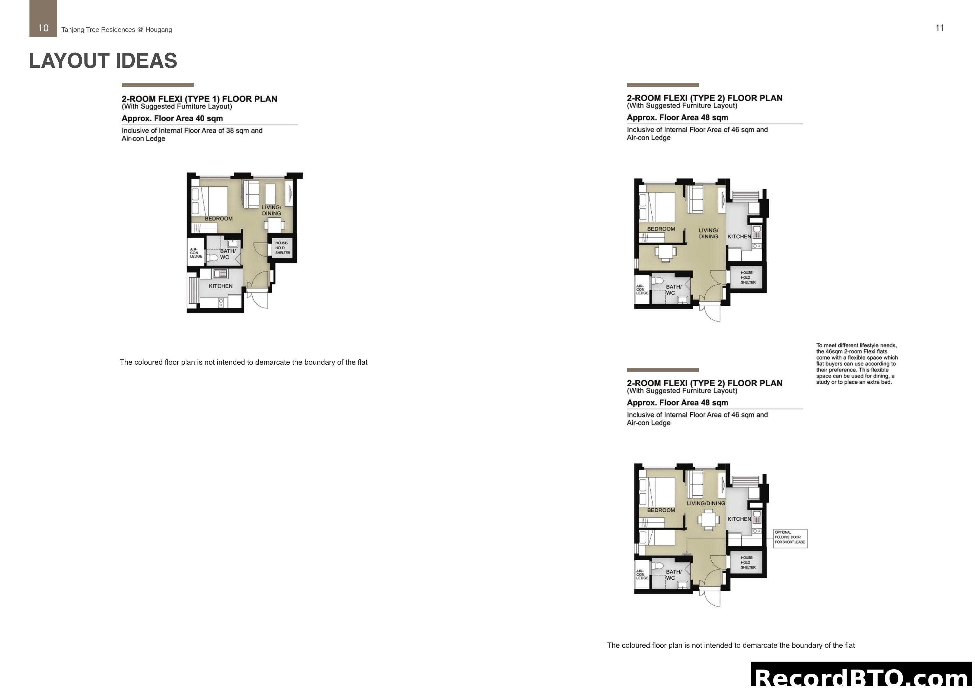 Tanjong Tree Residences 2-Room Flexi Floor Plans