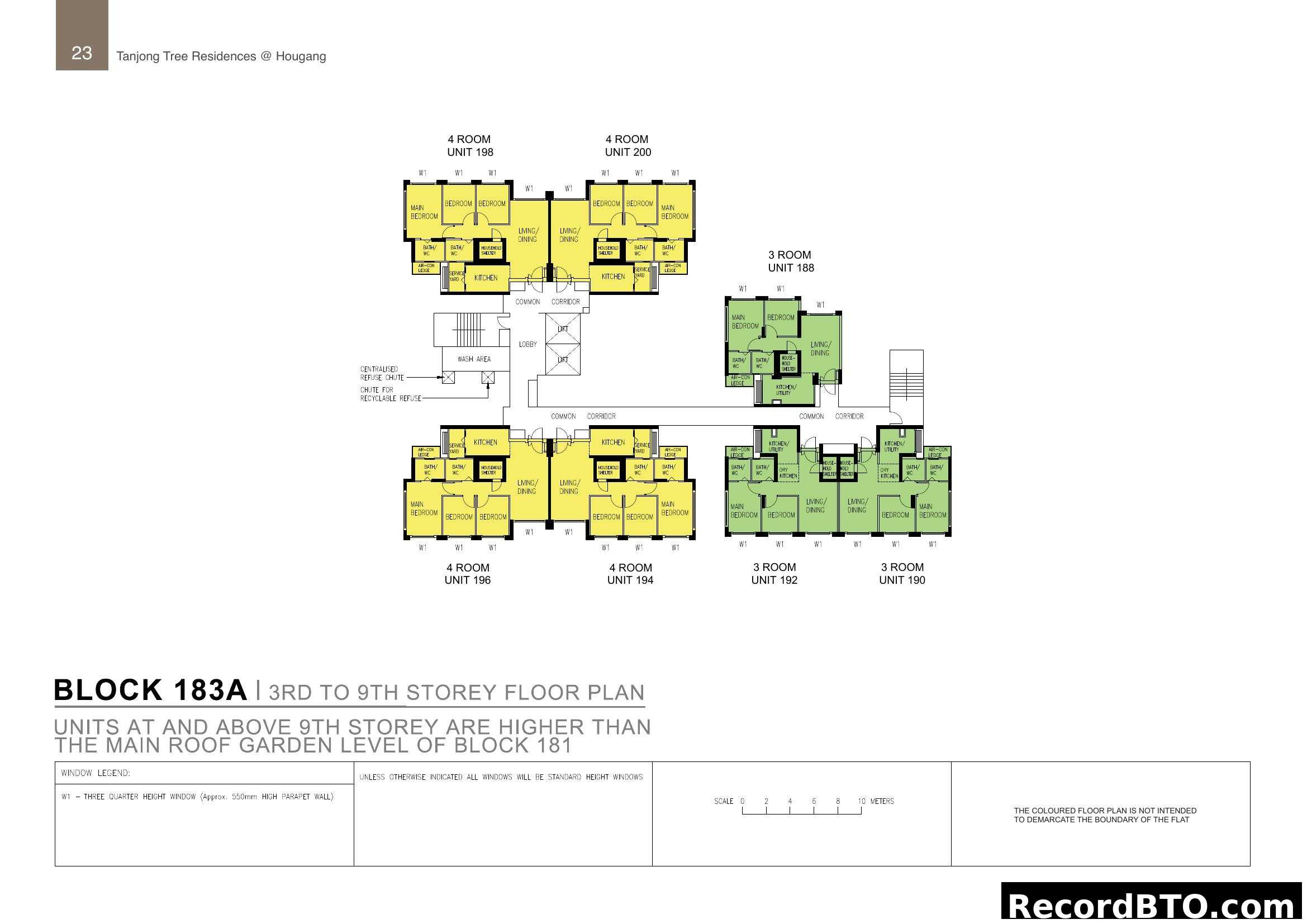 Block 183A Floor Plan (3rd-9th Storey) - Tanjong Tree Residences