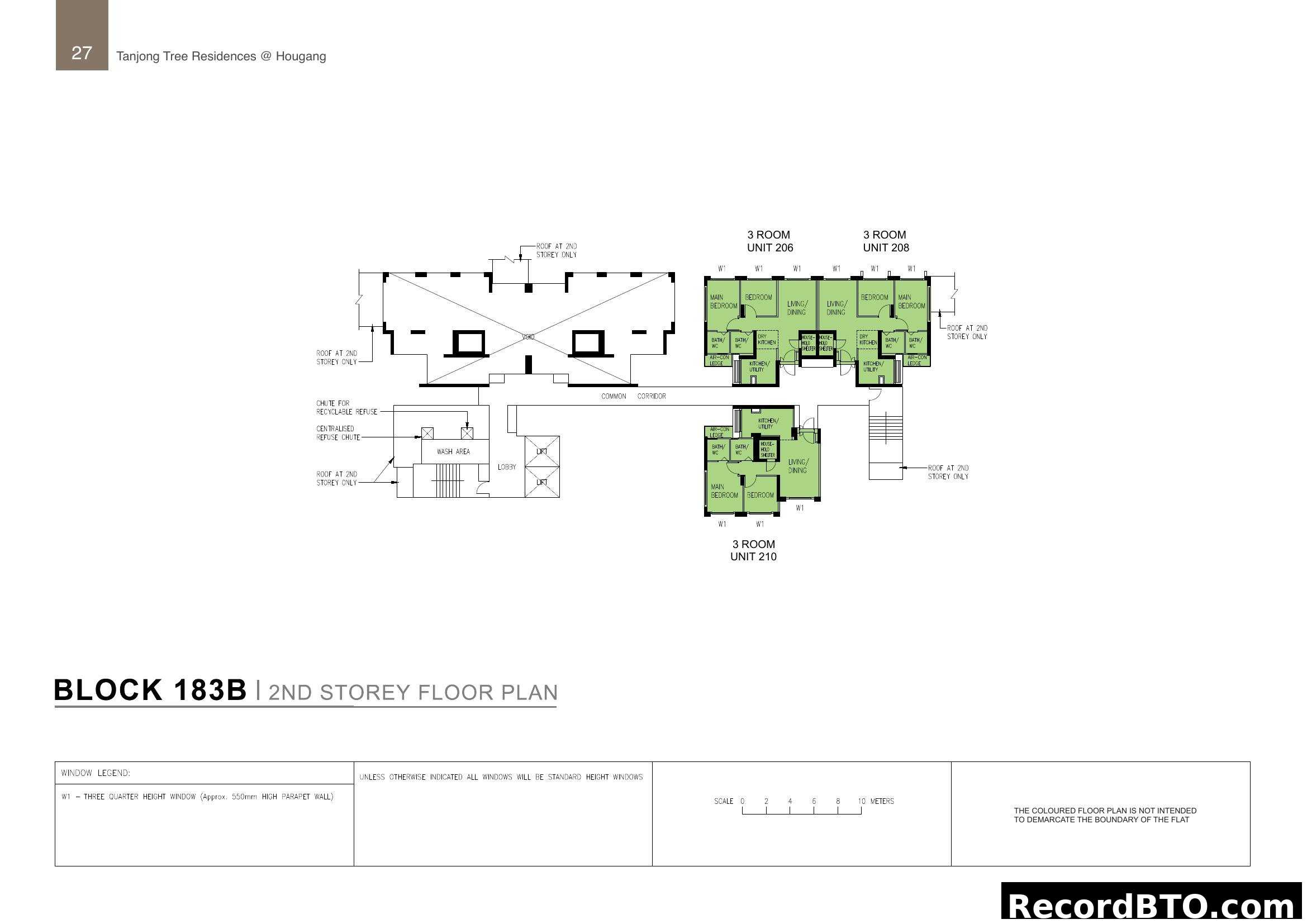 Tanjong Tree Residences @ Hougang Block 183B 2nd Storey Floor Plan