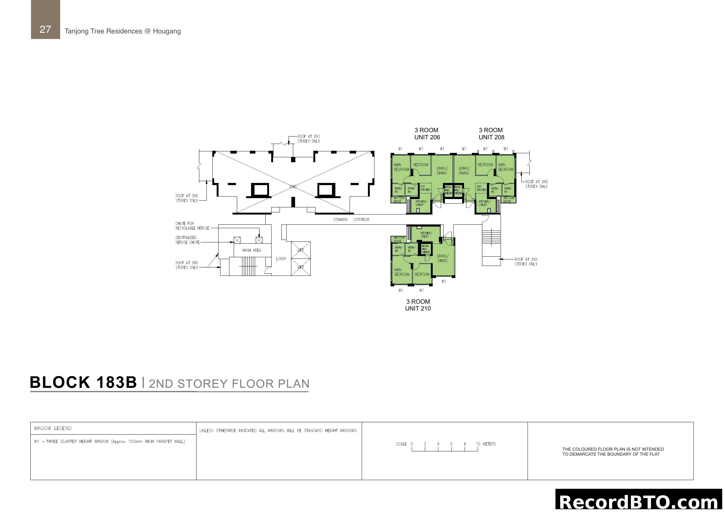Tanjong Tree Residences @ Hougang Block 183B 2nd Storey Floor Plan