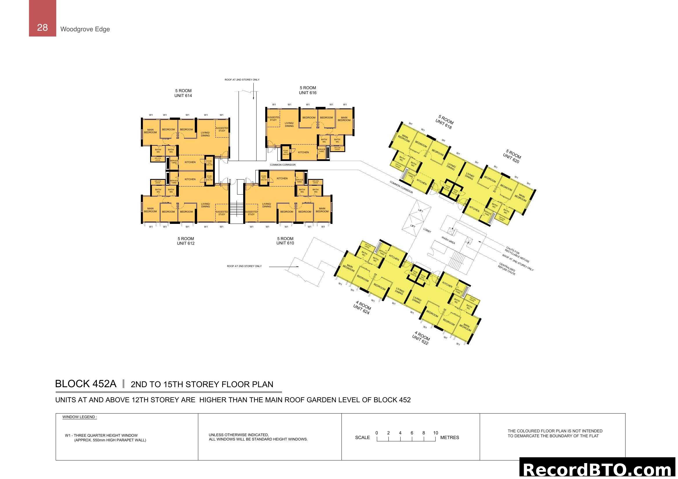 Block 452A Floor Plan (2nd to 15th Storey)