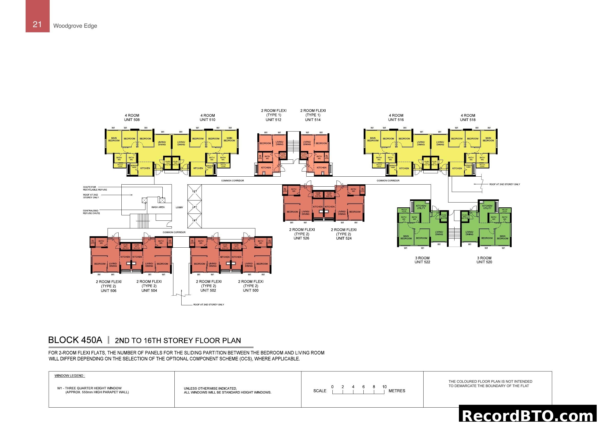 Woodgrove Edge Block 450A 2nd-16th Storey Floor Plan