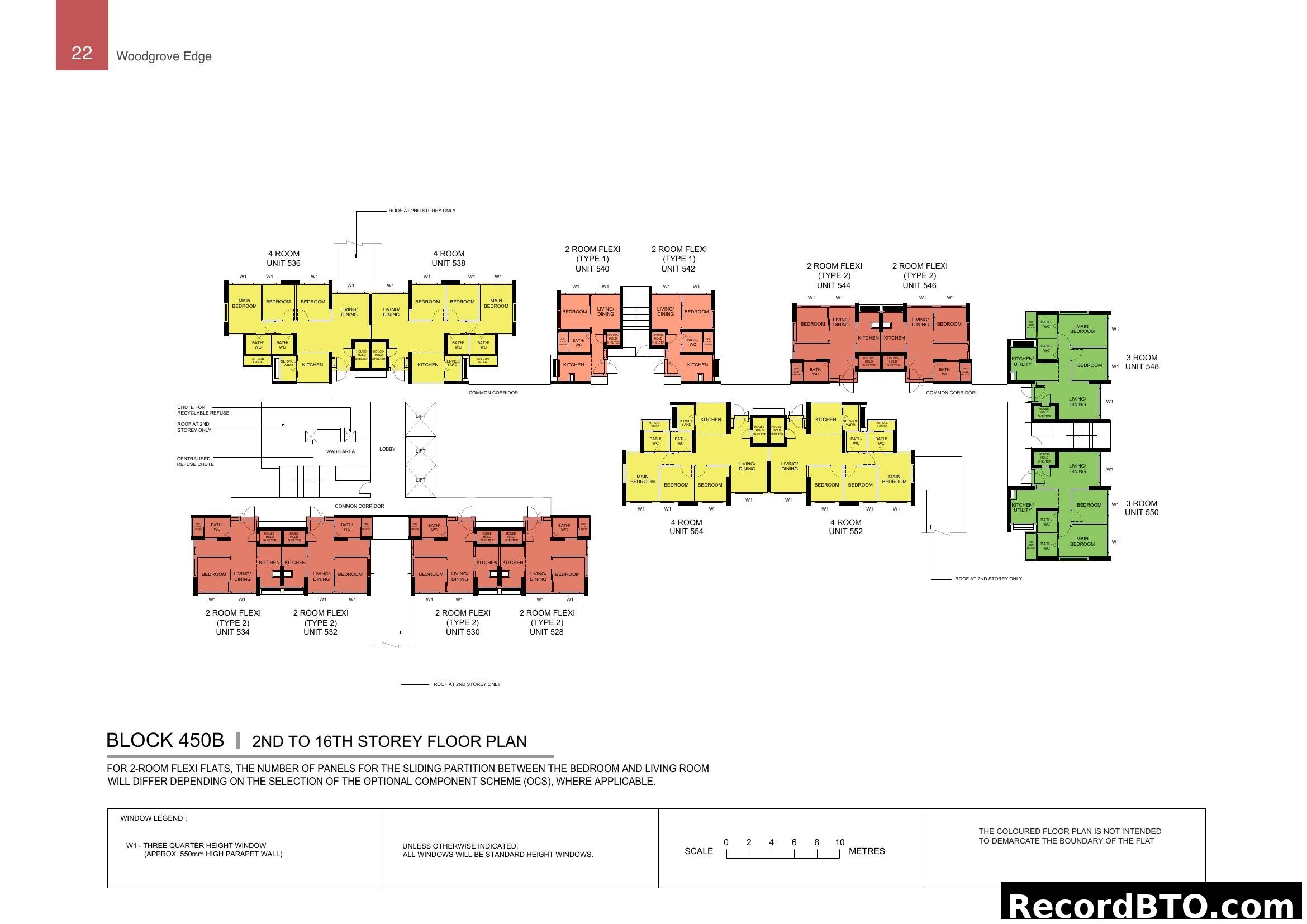 Woodgrove Edge Block 450B 2nd-16th Storey Floor Plan