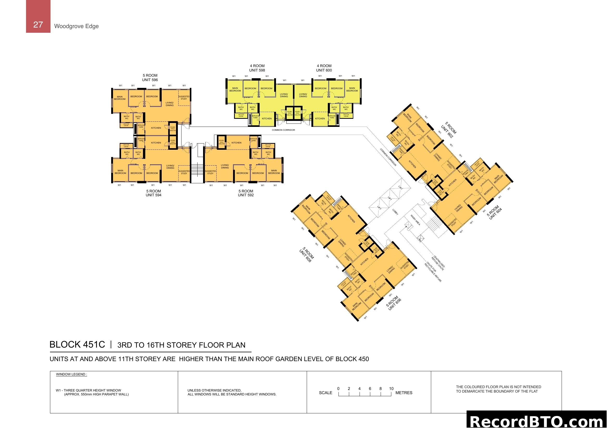 Block 451C Floor Plan (3rd to 16th Storey)
