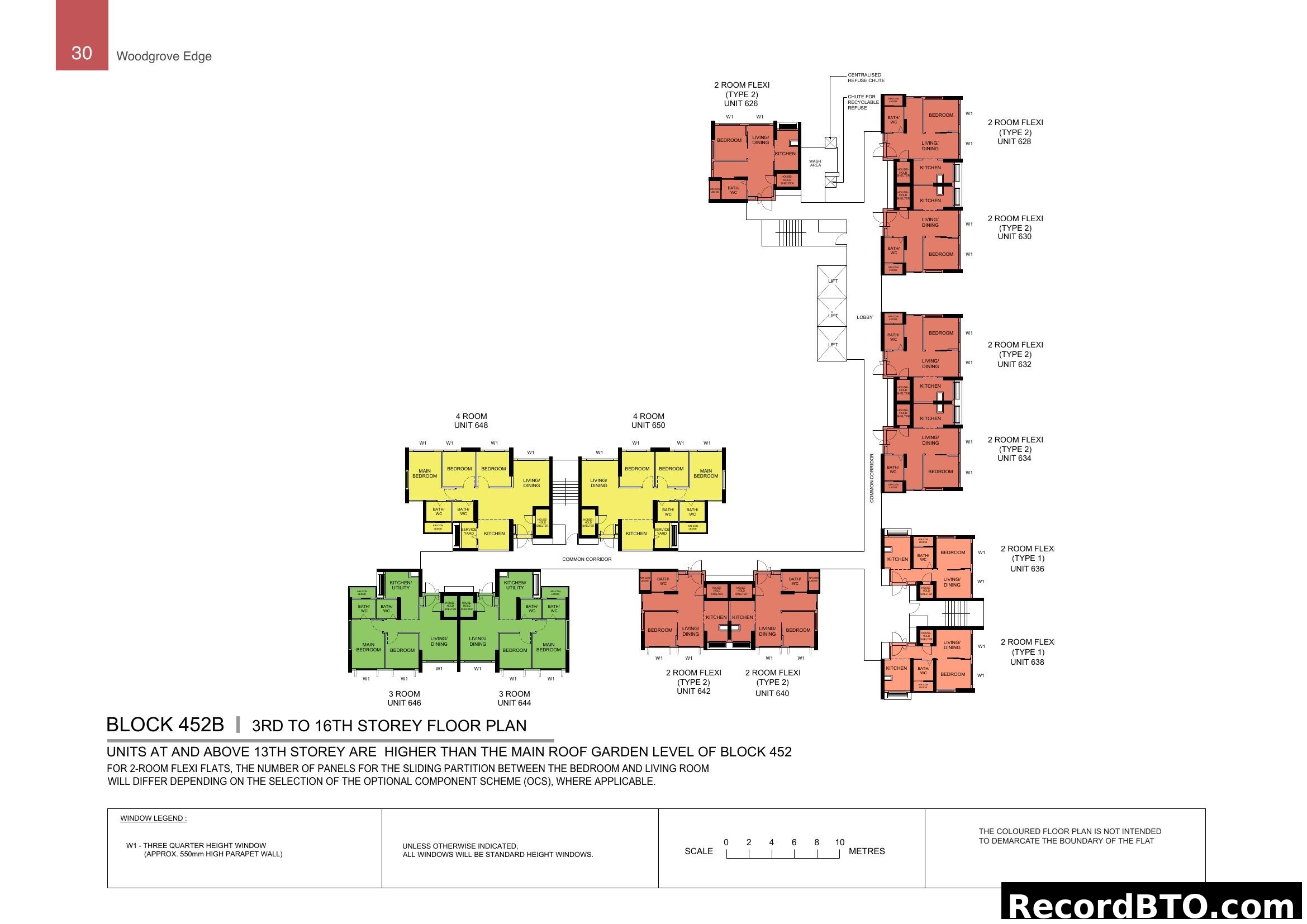 Block 452B 3rd to 16th Storey Floor Plan (Woodgrove Edge)