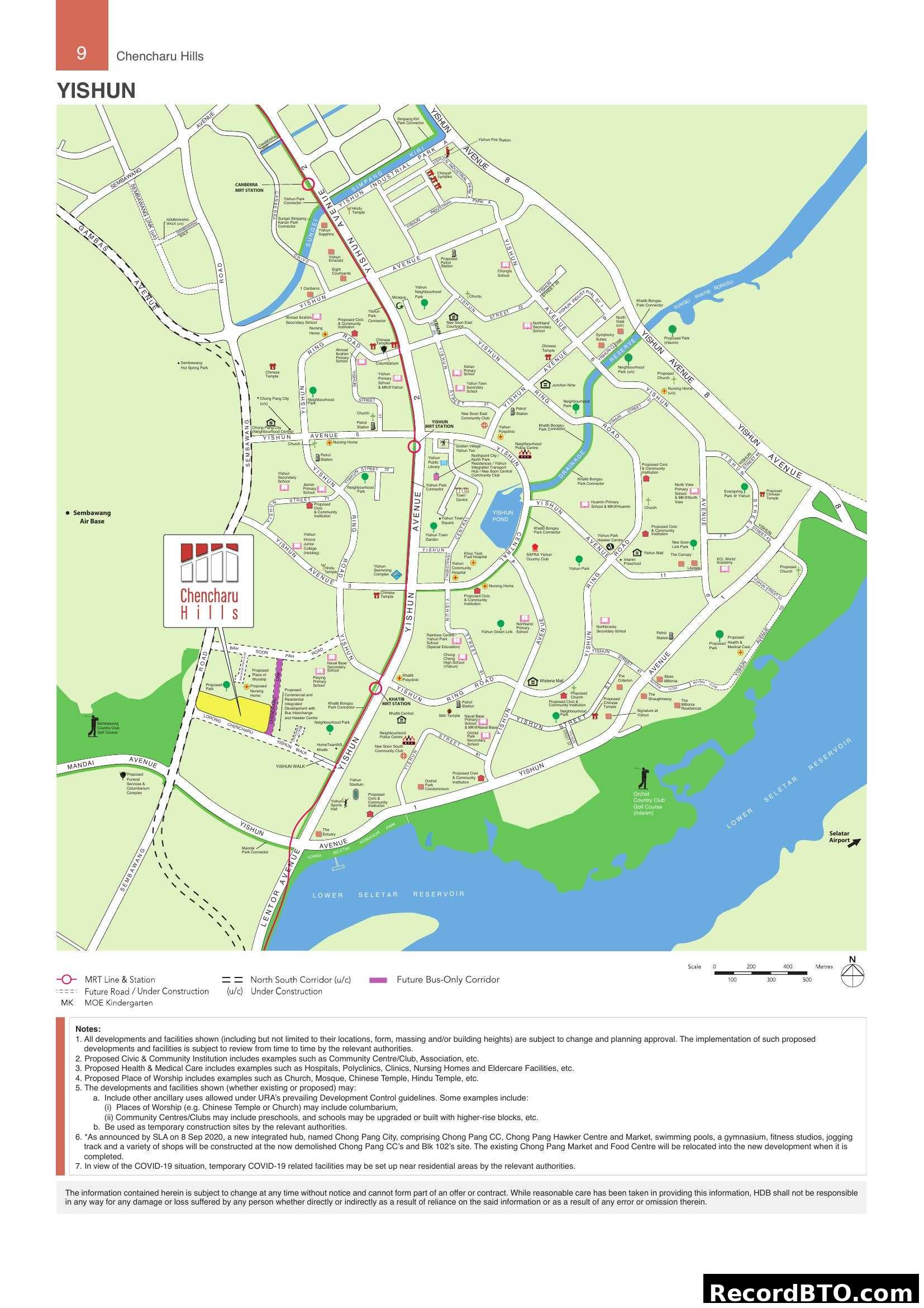 Yishun Chencharu Hills Location Map