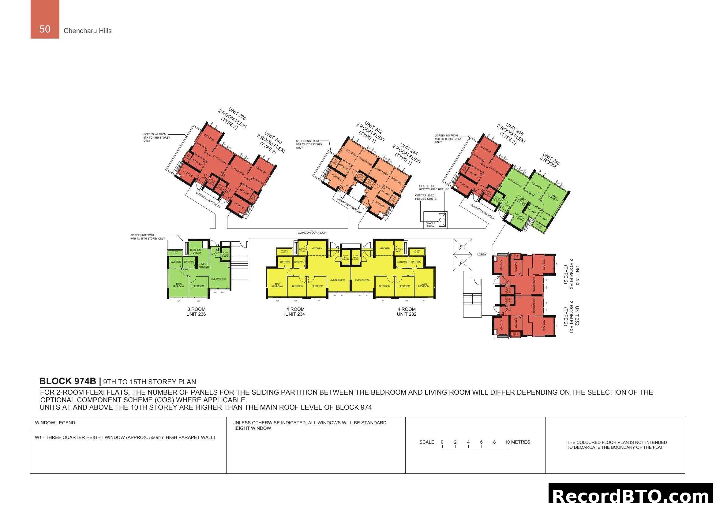 Block 974B Floor Plan (9th-15th Storey)