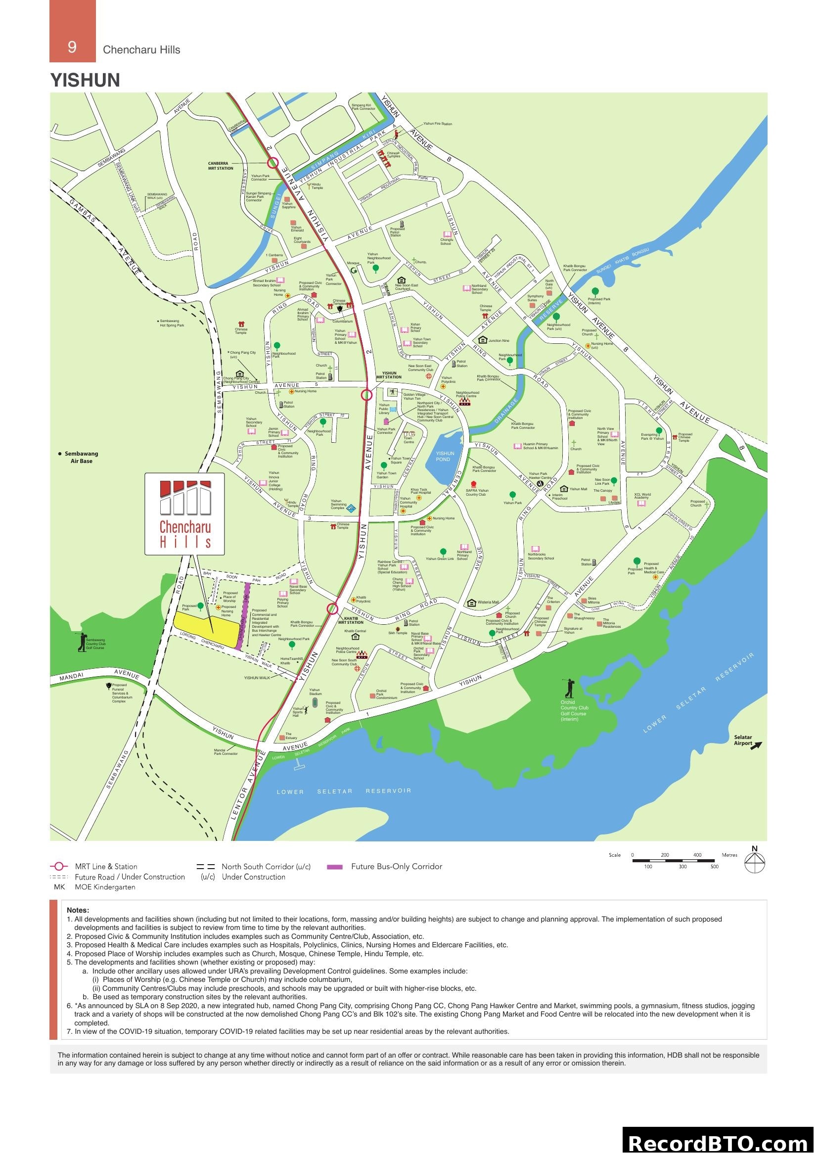 Yishun Chencharu Hills Location Map