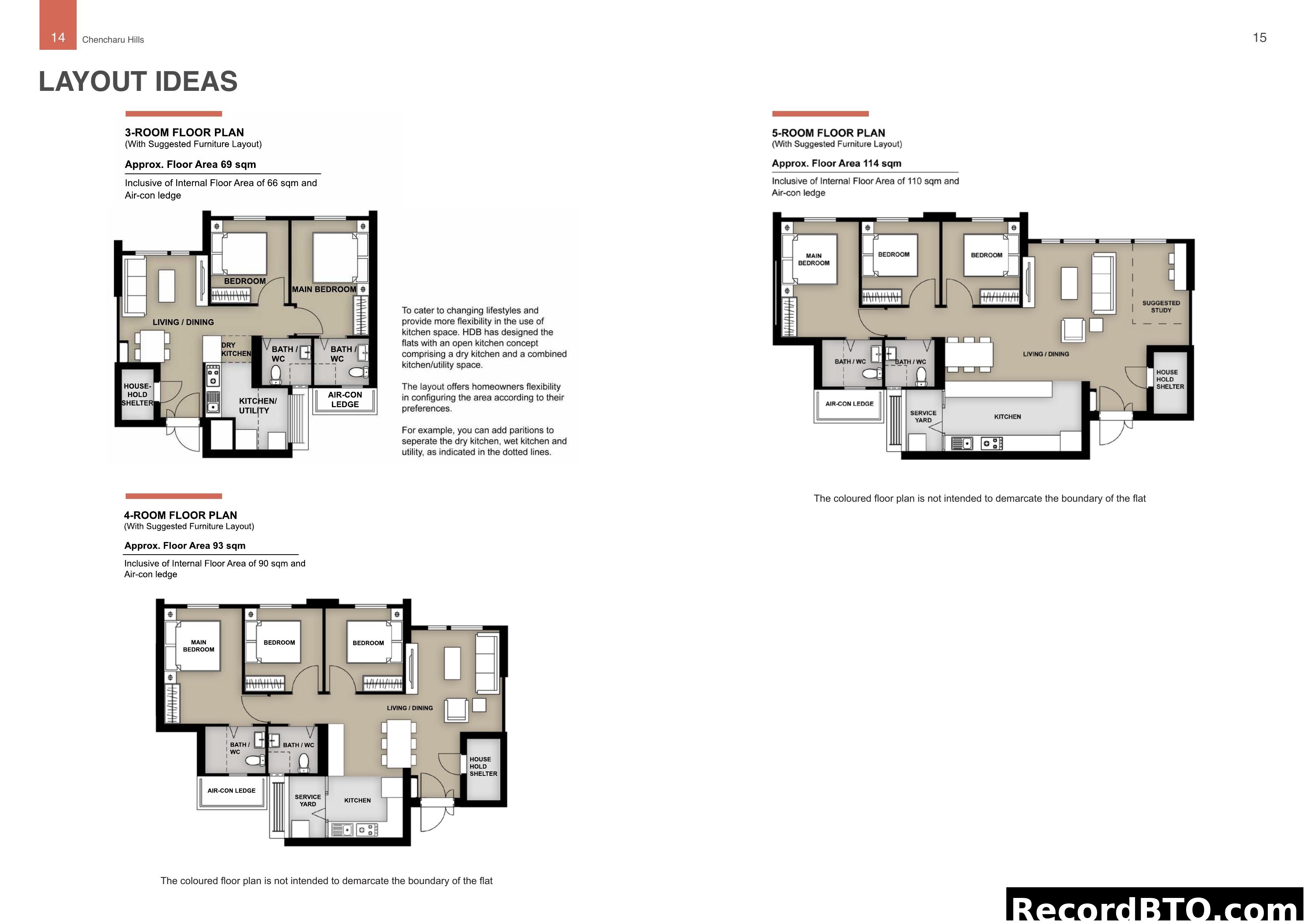 Layout Ideas for 3, 4, and 5-Room Flats