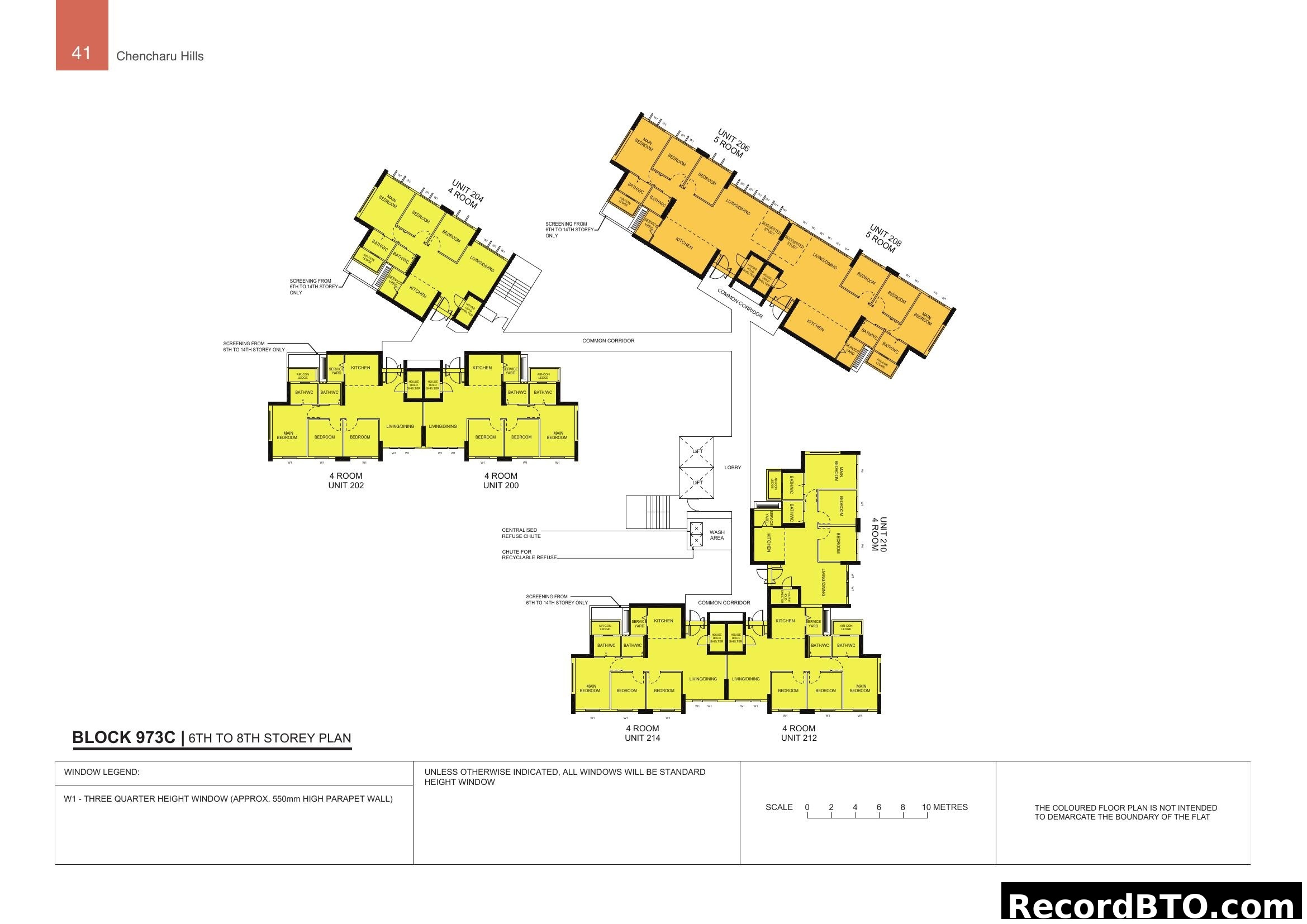 Chencharu Hills Block 973C (6th to 8th Storey Plan)