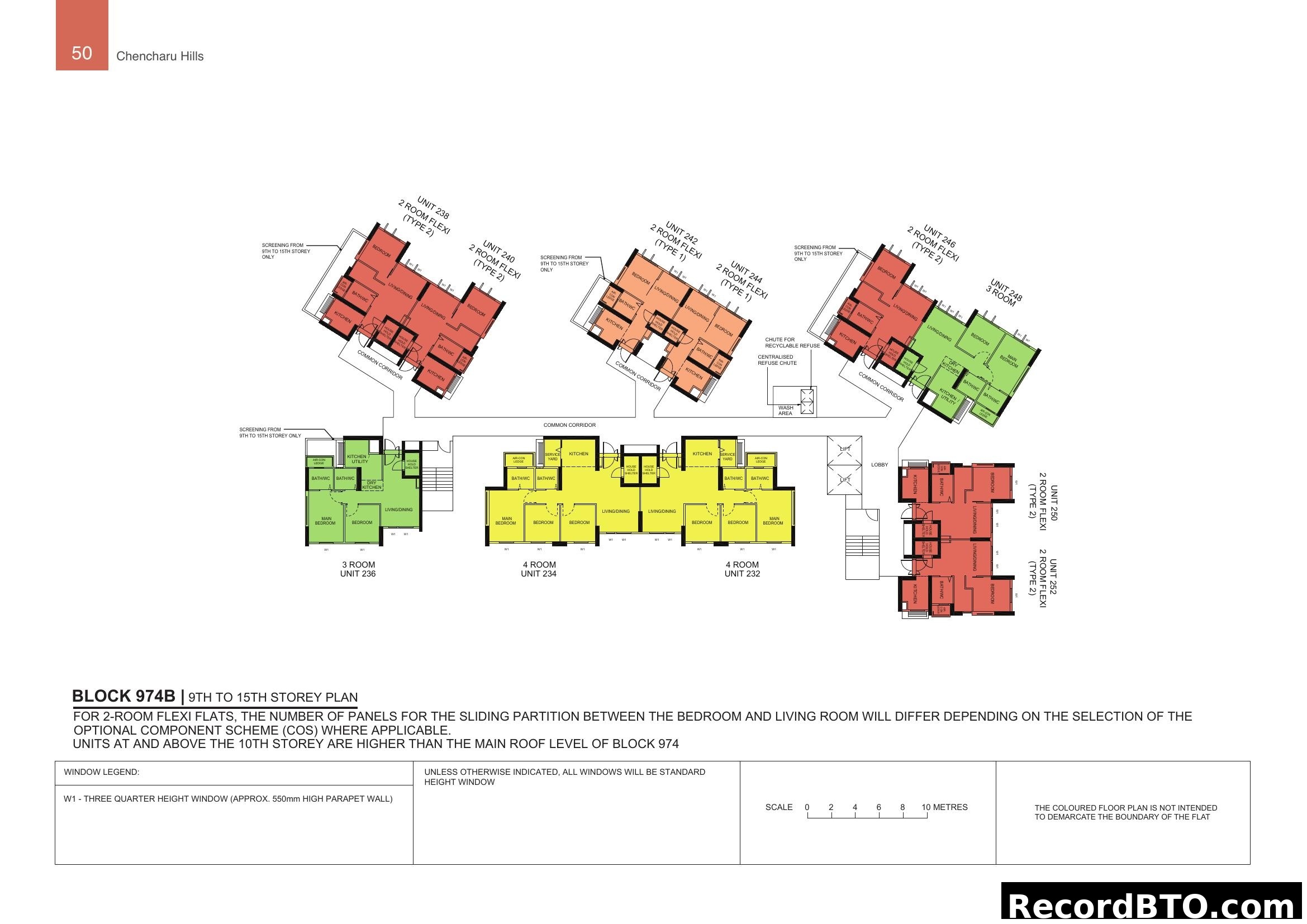 Block 974B Floor Plan (9th-15th Storey)