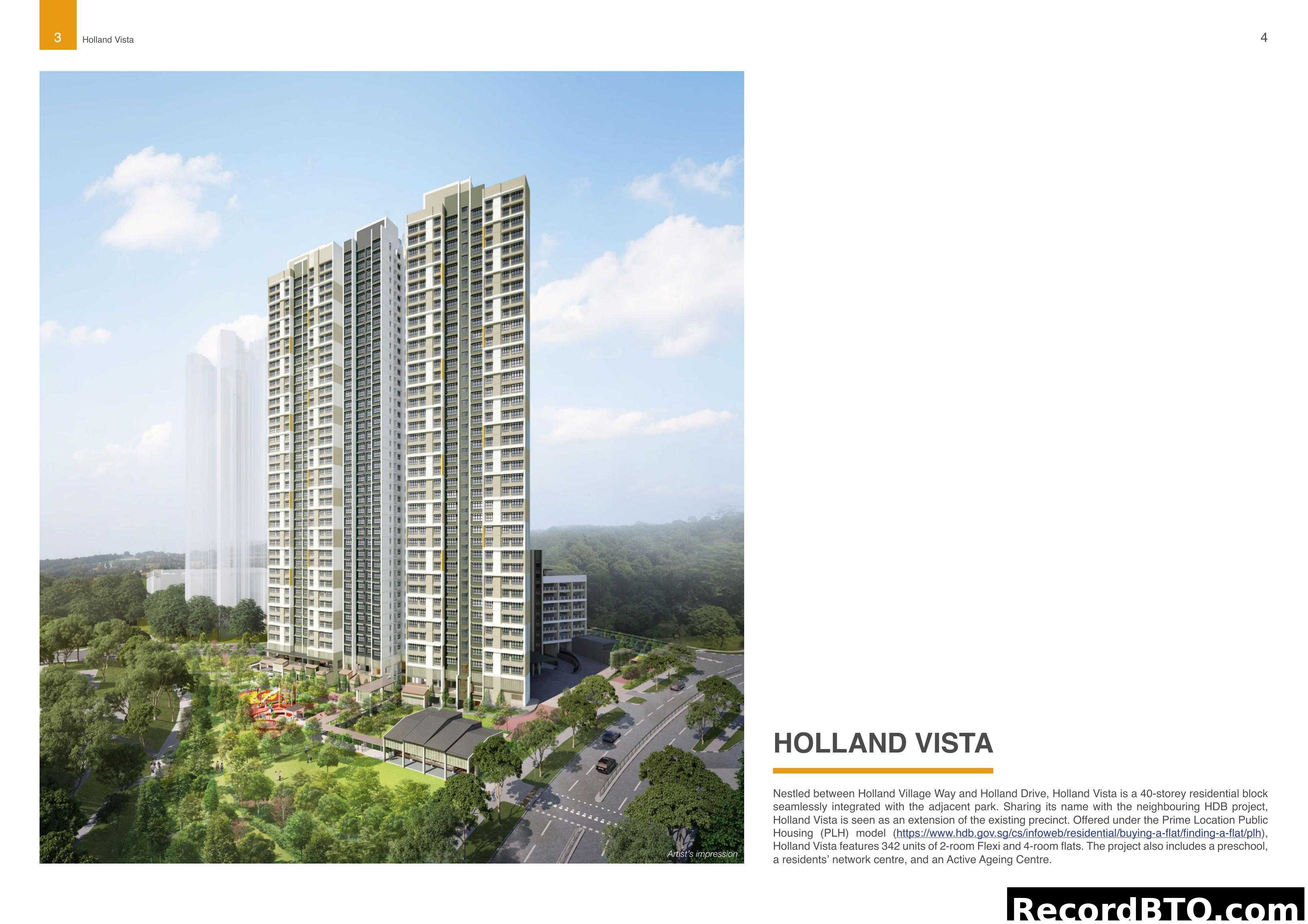 Holland Vista Artist's Impression and Project Details