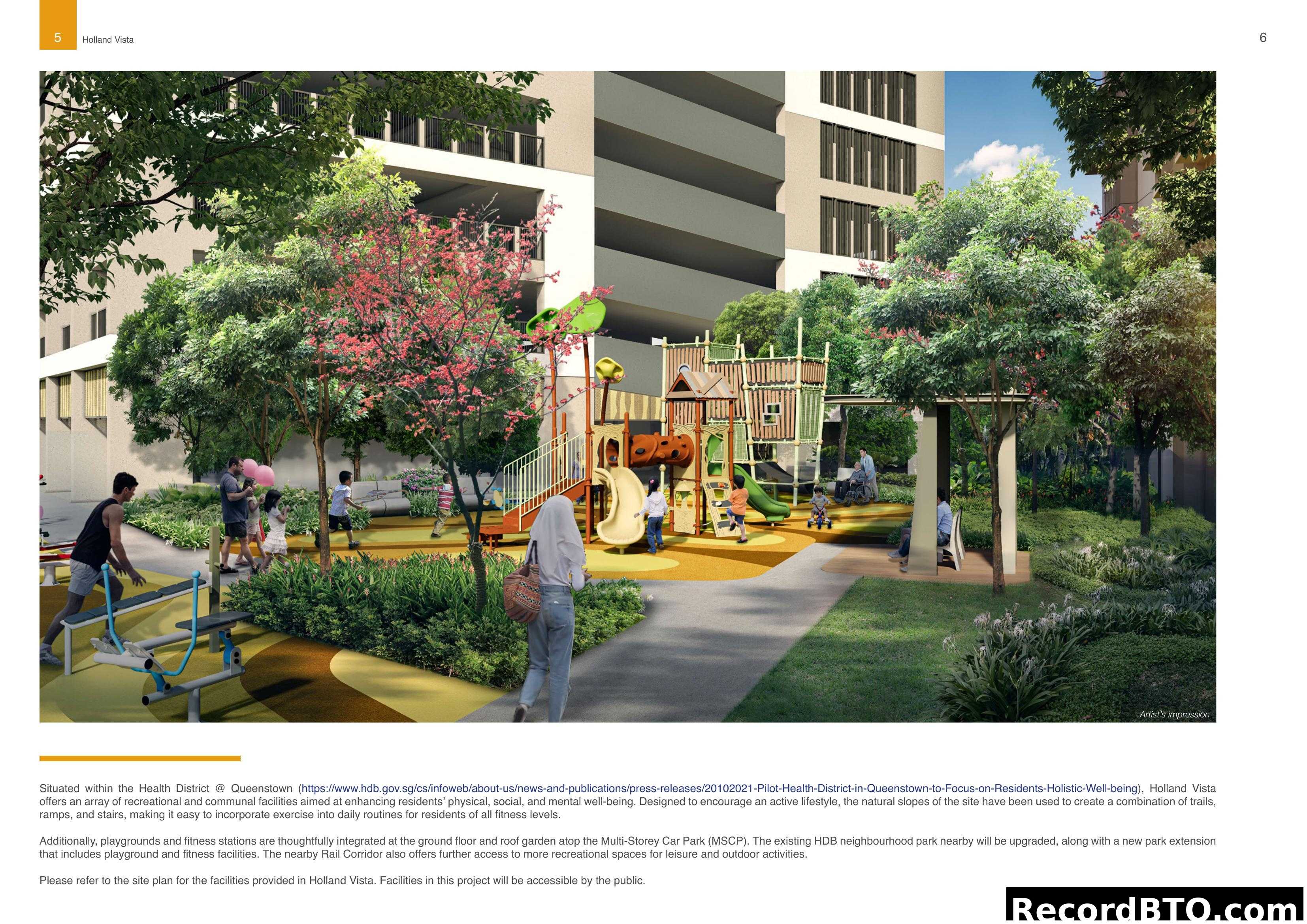 Holland Vista Recreational Facilities Artist's Impression