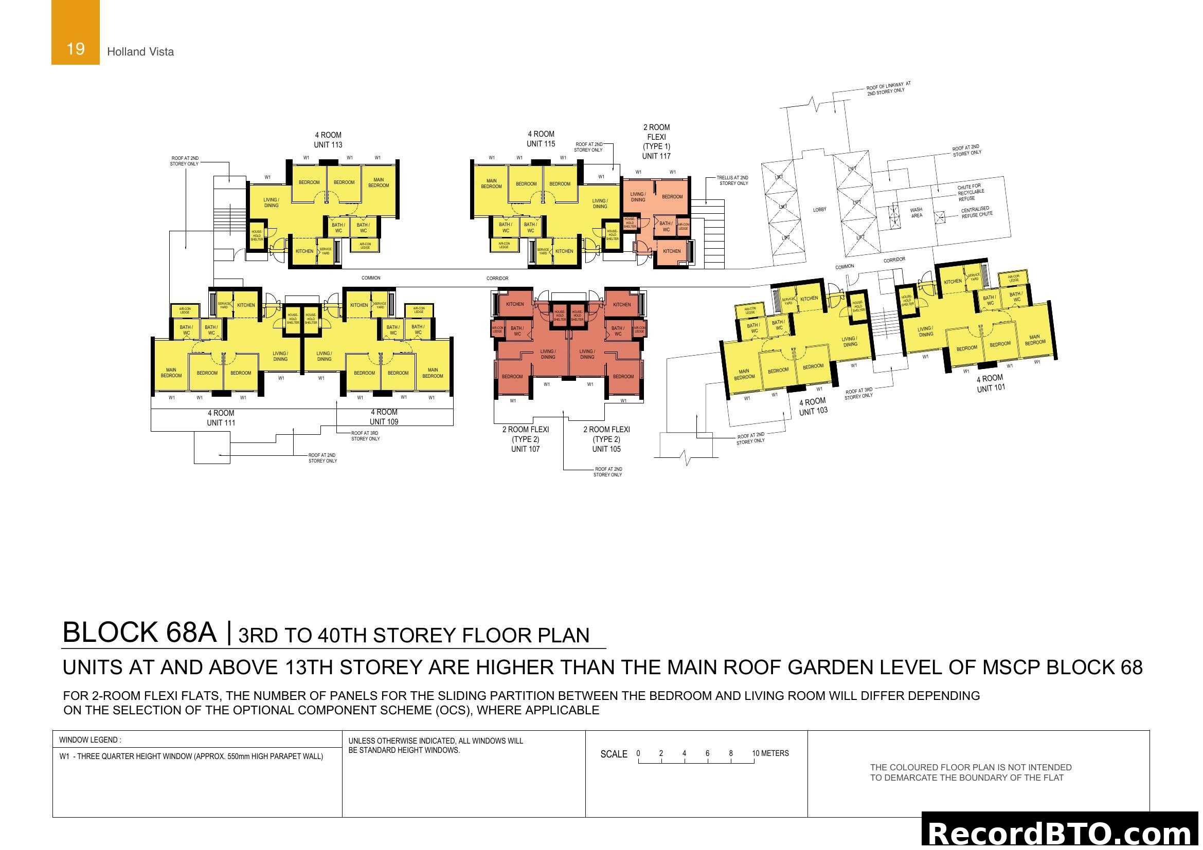 Block 68A Floor Plan (3rd to 40th Storey)