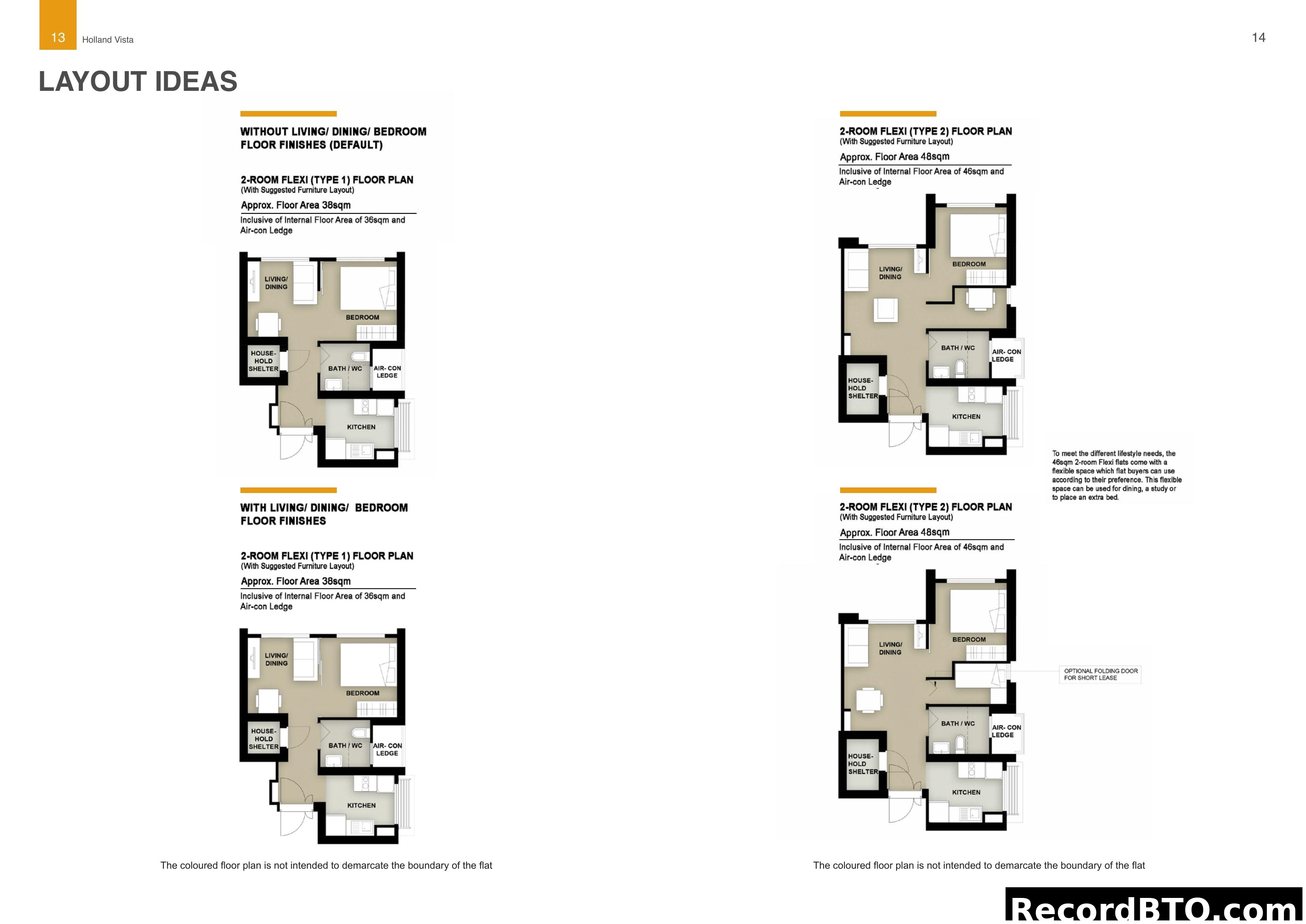 HDB Holland Vista 2-Room Flexi Floor Plans